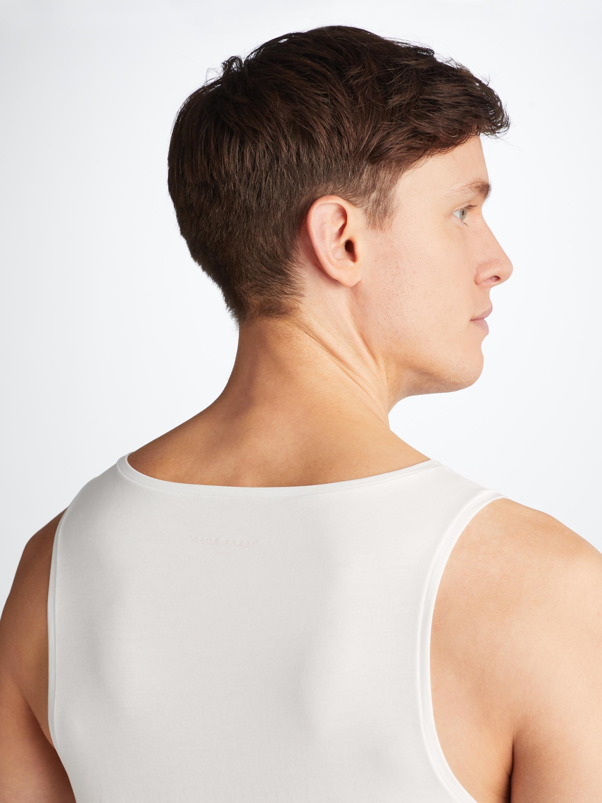Men's Underwear Vest Jack Pima Cotton Stretch White - 6