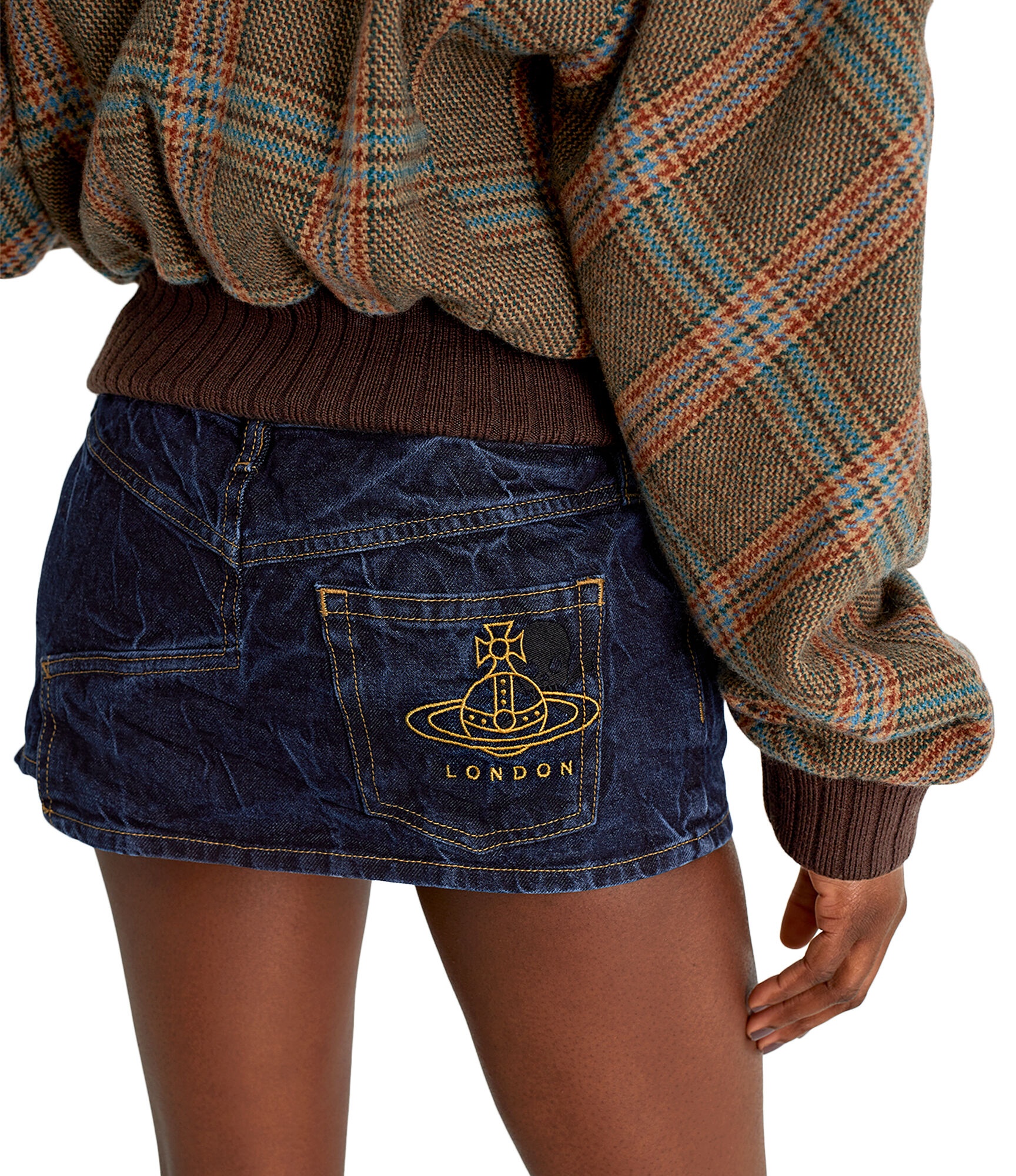 FOAM DENIM SKIRT - 5