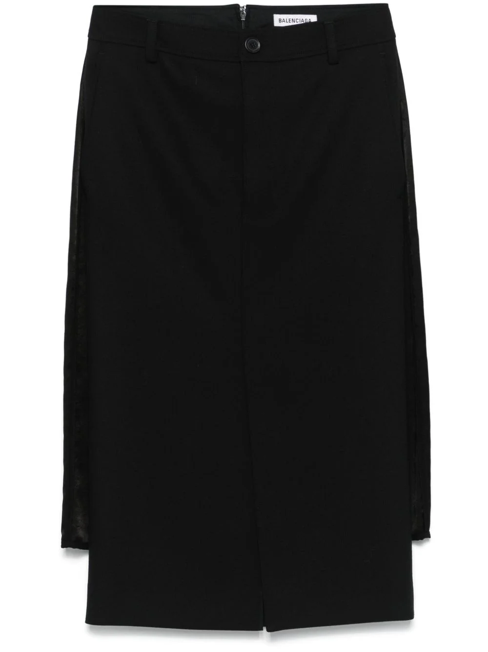asymmetric-hem pencil skirt - 1