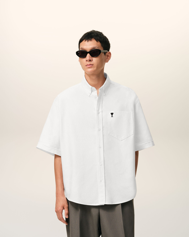 AMI Paris WHITE COTTON BOXY EMBROIDERED AMI DE COEUR outlook