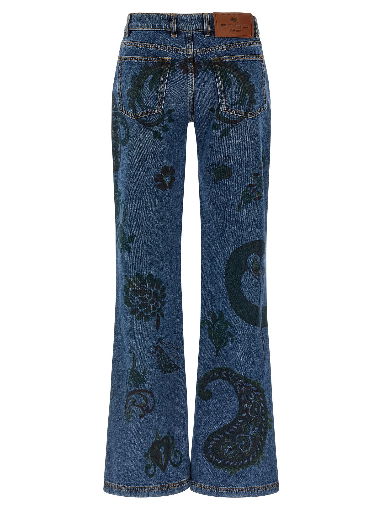 Paisley Print Jeans Multicolor - 2