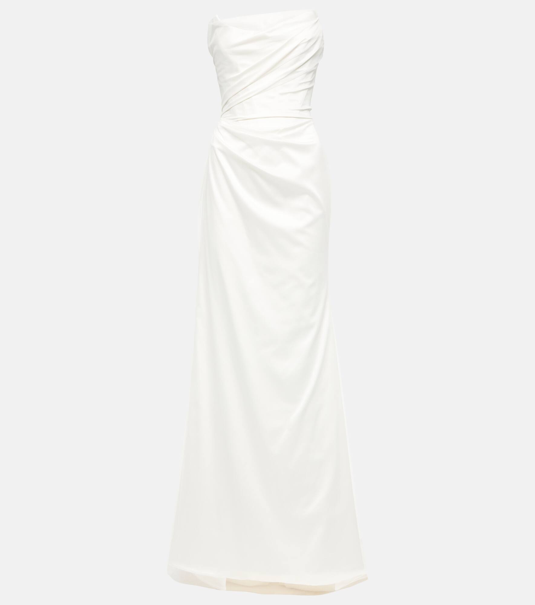 Bridal Rhea satin and tulle gown - 1