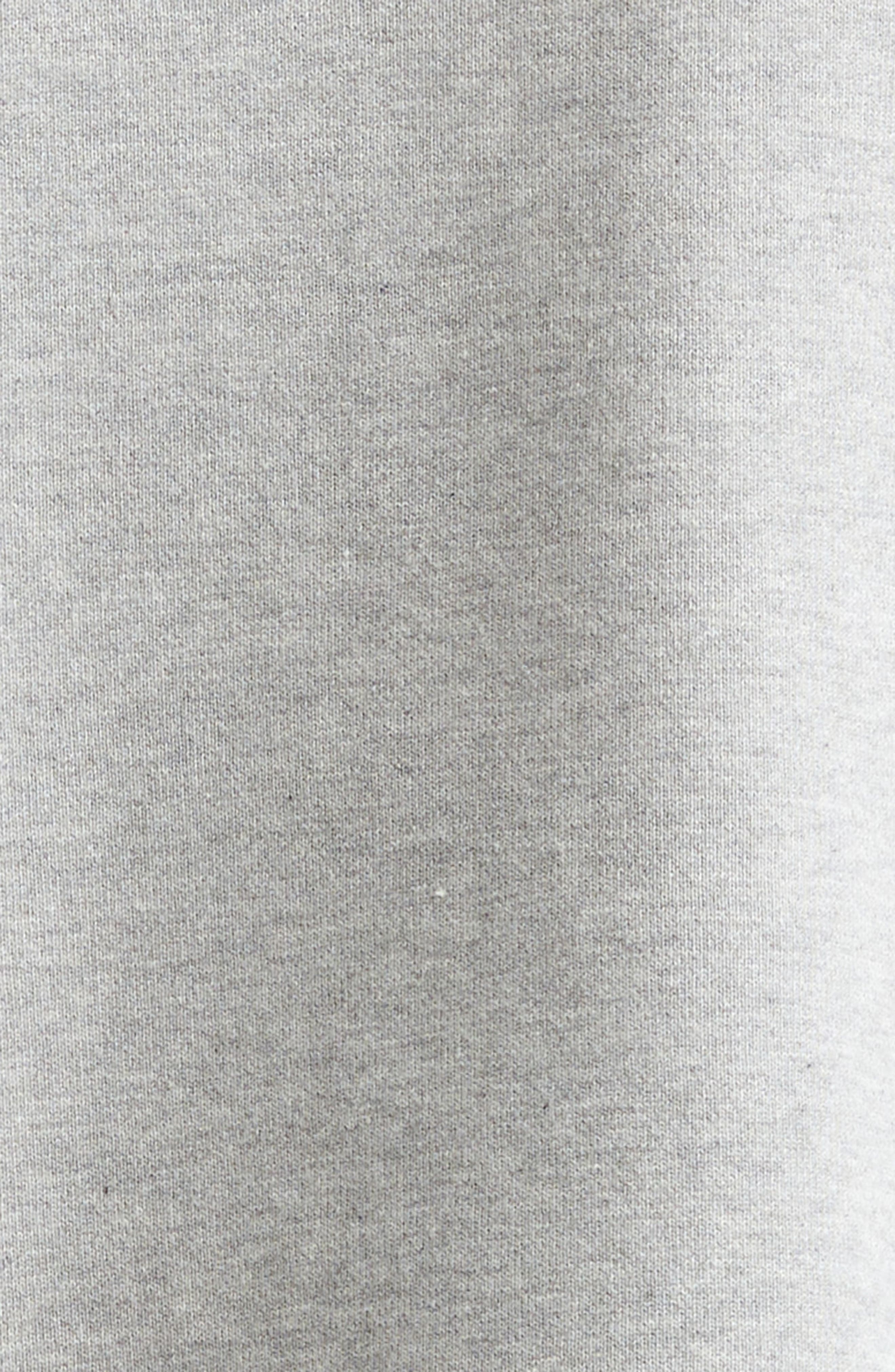 Thom Browne 4-Bar Stripe Funnel Neck Half Zip Sweatshirt in Light Grey at Nordstrom - 7