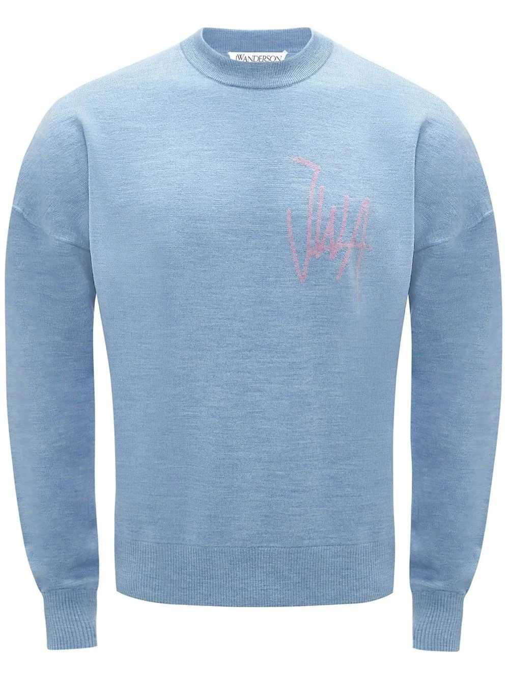 logo-print crew neck sweatshirt - 1