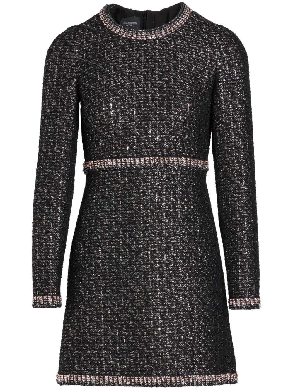 sequinned bouclé mini dress - 1