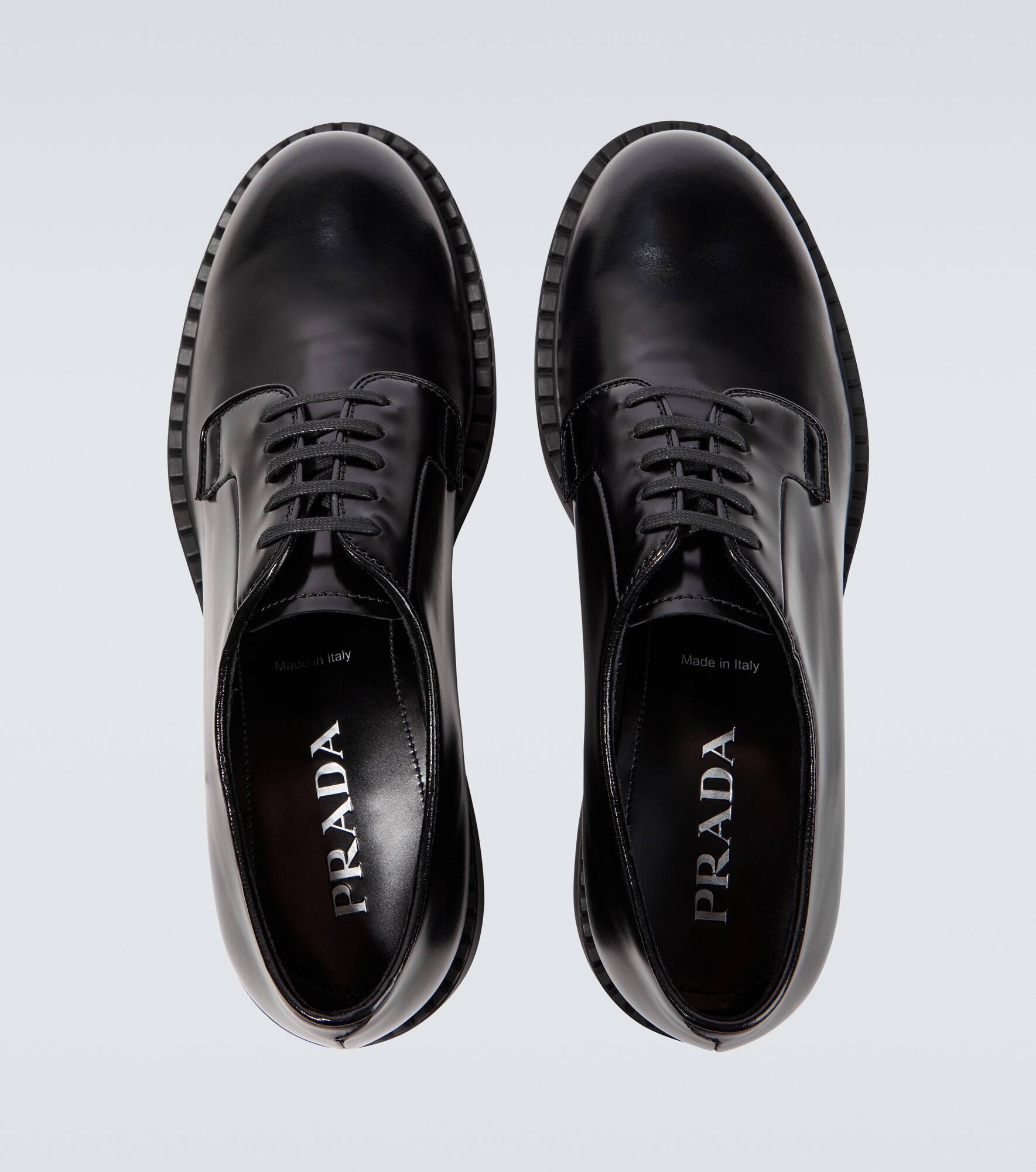 Brushed leather Derby shoes - 4