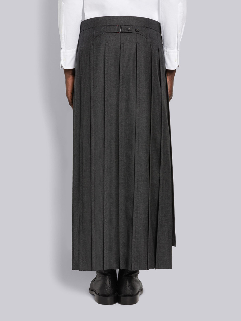 Super 120s Twill Backstrap Ankle Length Pleated Skirt 3