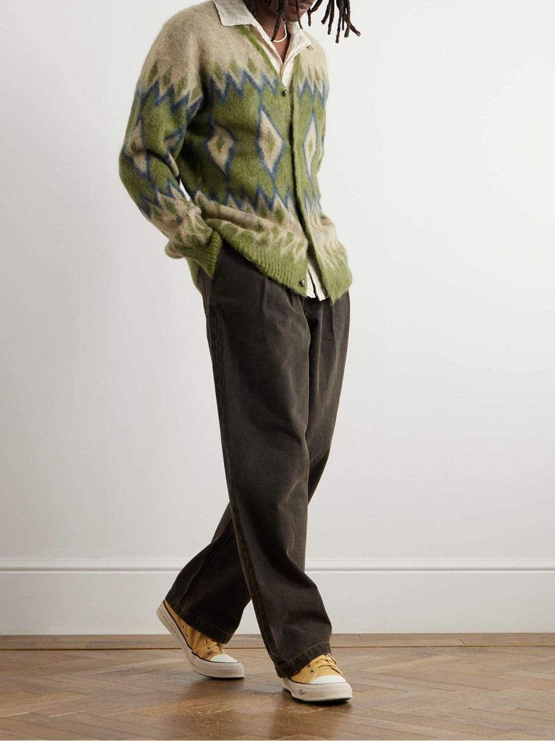 NEEDLES Intarsia Mohair-Blend Cardigan outlook