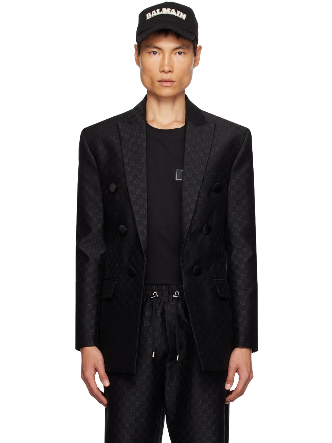 Black Mini Monogram Blazer - 1