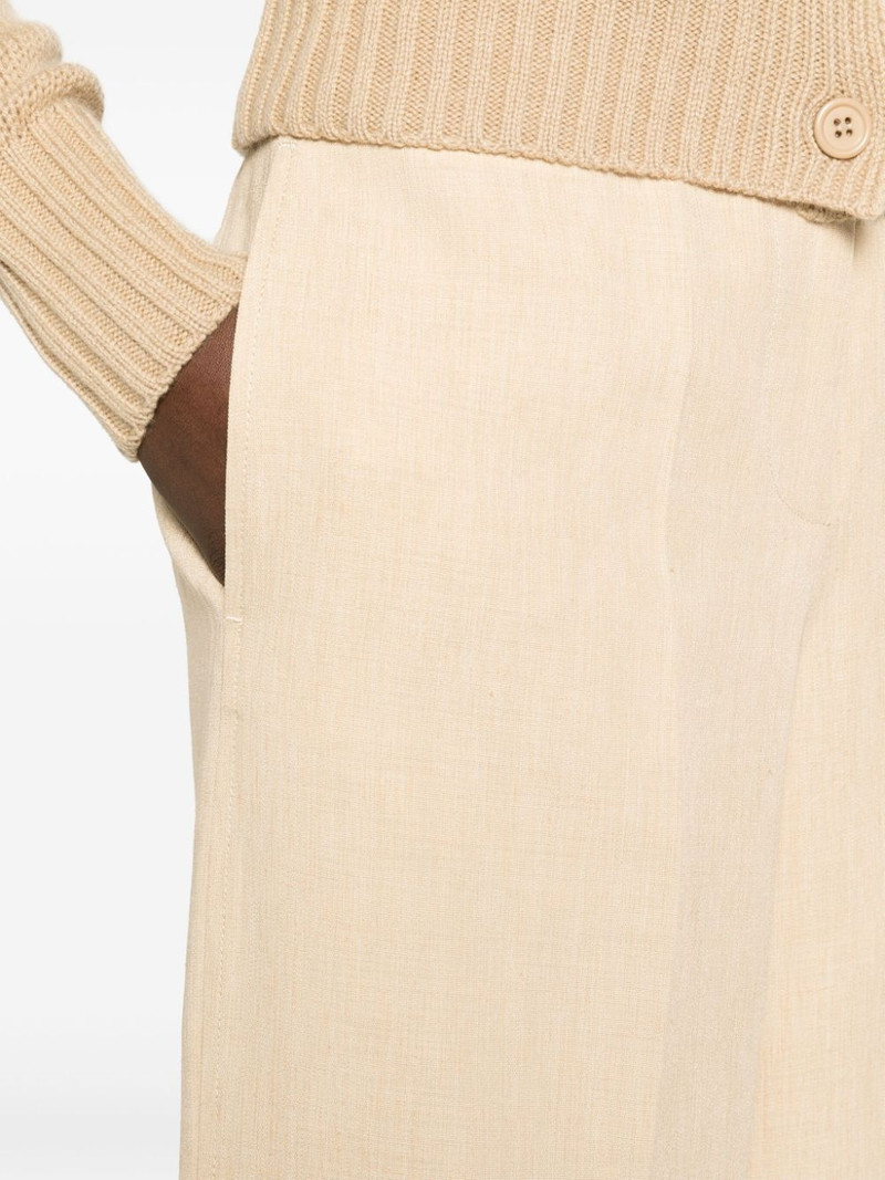 high-waist linen blend trousers 5