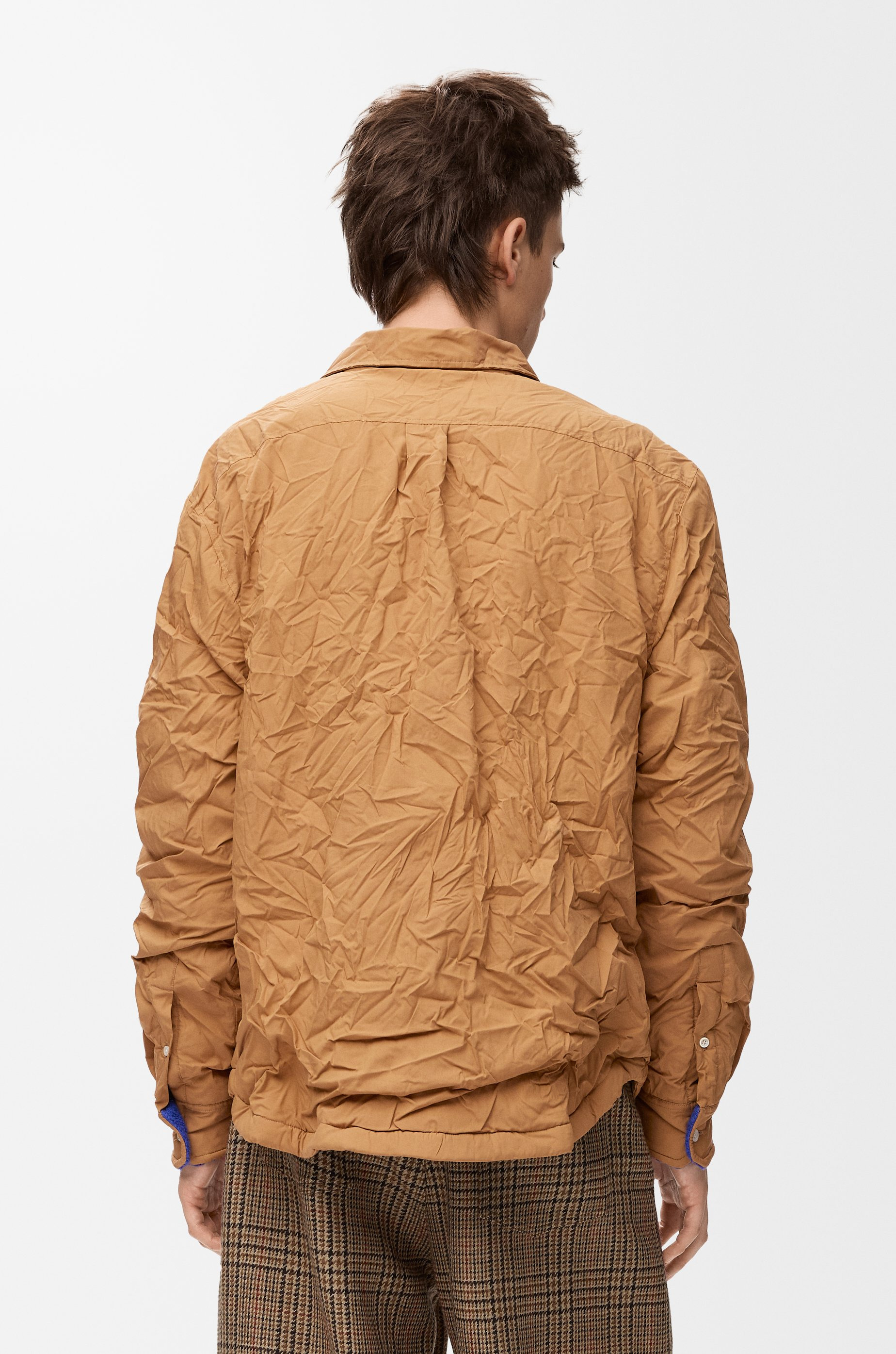Hybrid shirt in cotton blend and wool - 4