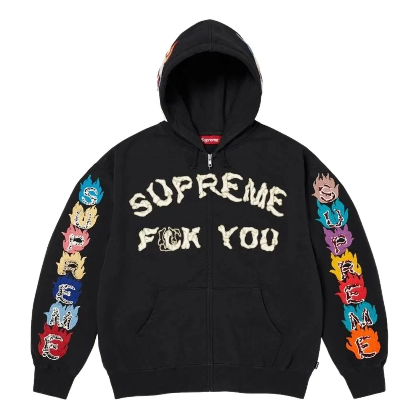 Supreme FW26 F**k You Zip Up Hooded Sweatshirt 'Black' FW26SW43-BLK - 1