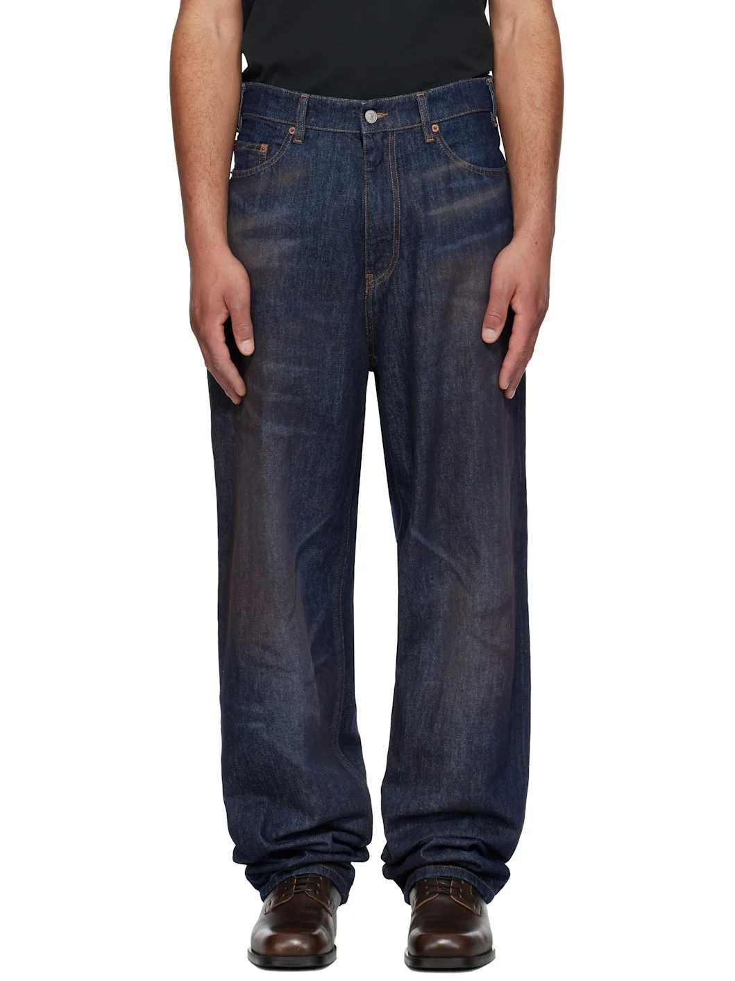 Navy Faded Jeans - 1