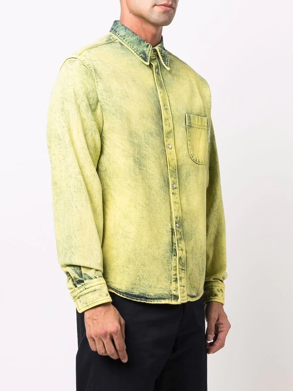 acid-wash long-sleeve shirt - 3