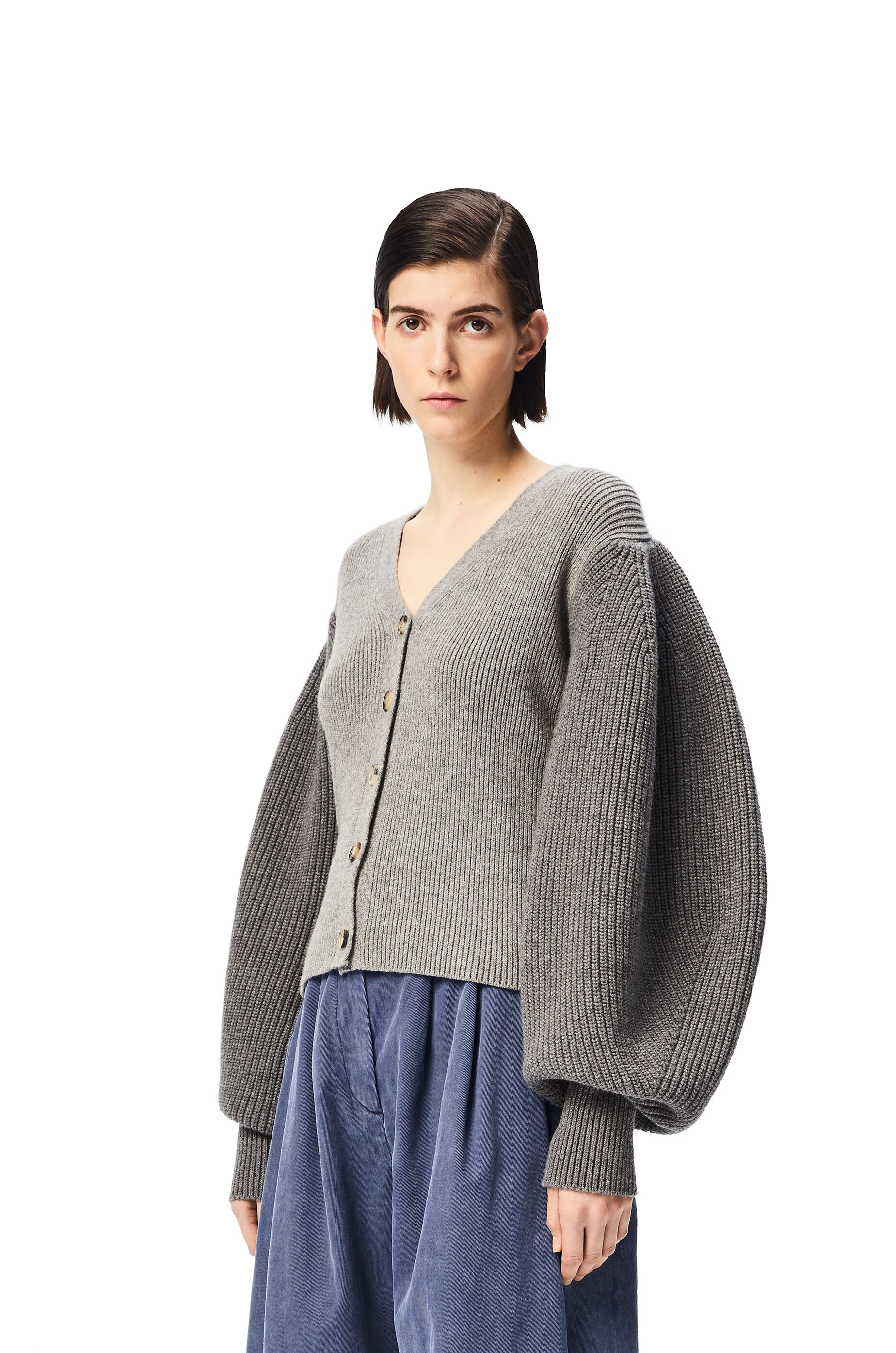 Loewe Balloon sleeve cardigan in wool | REVERSIBLE