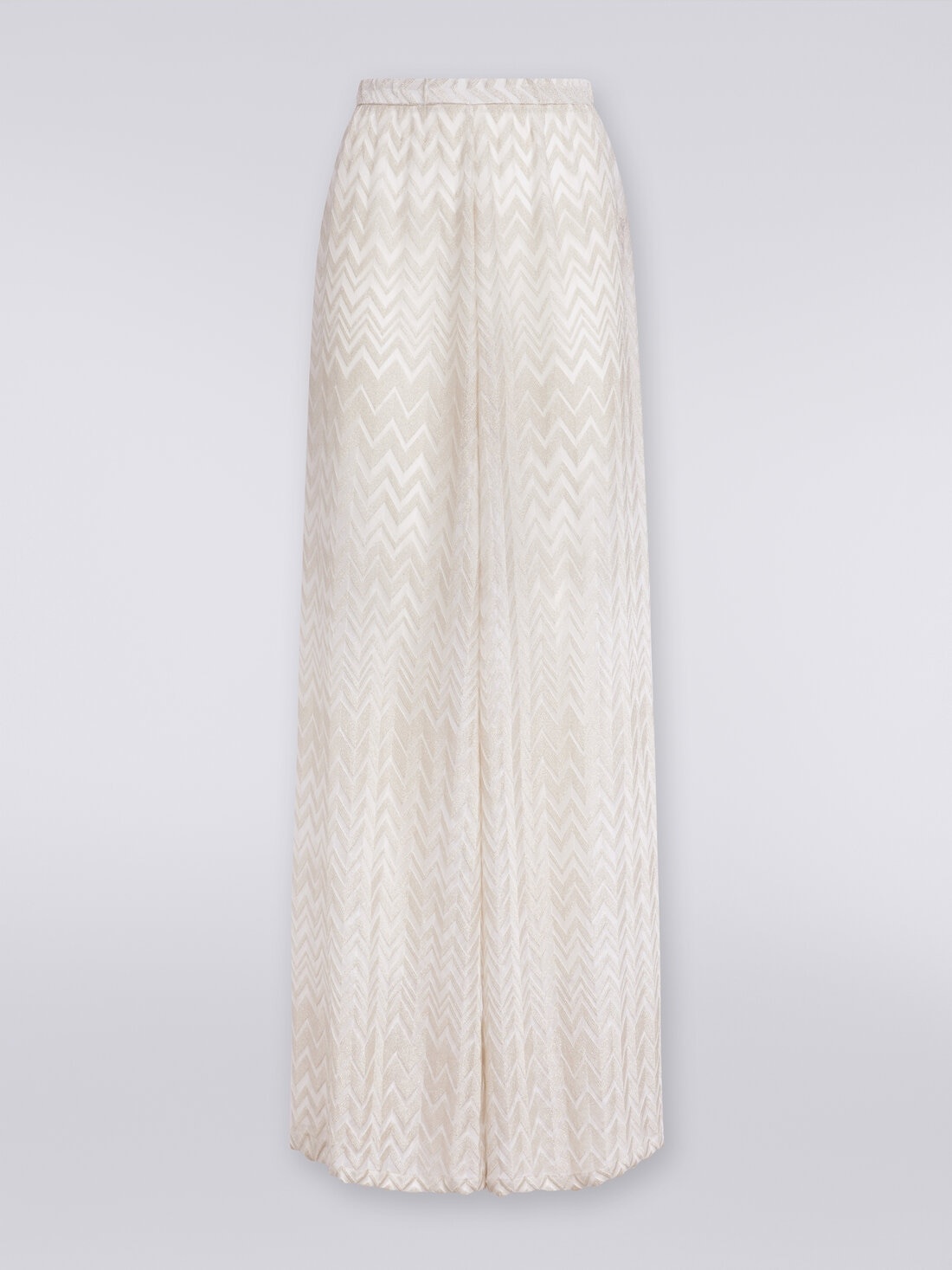 Tone-on-tone lamé chevron cover-up trousers - 1