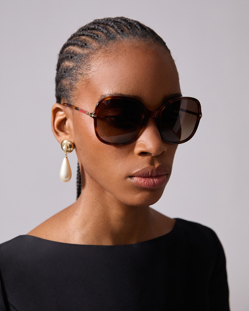 CAROLINA HERRERA Oversized Circle Sunglasses outlook