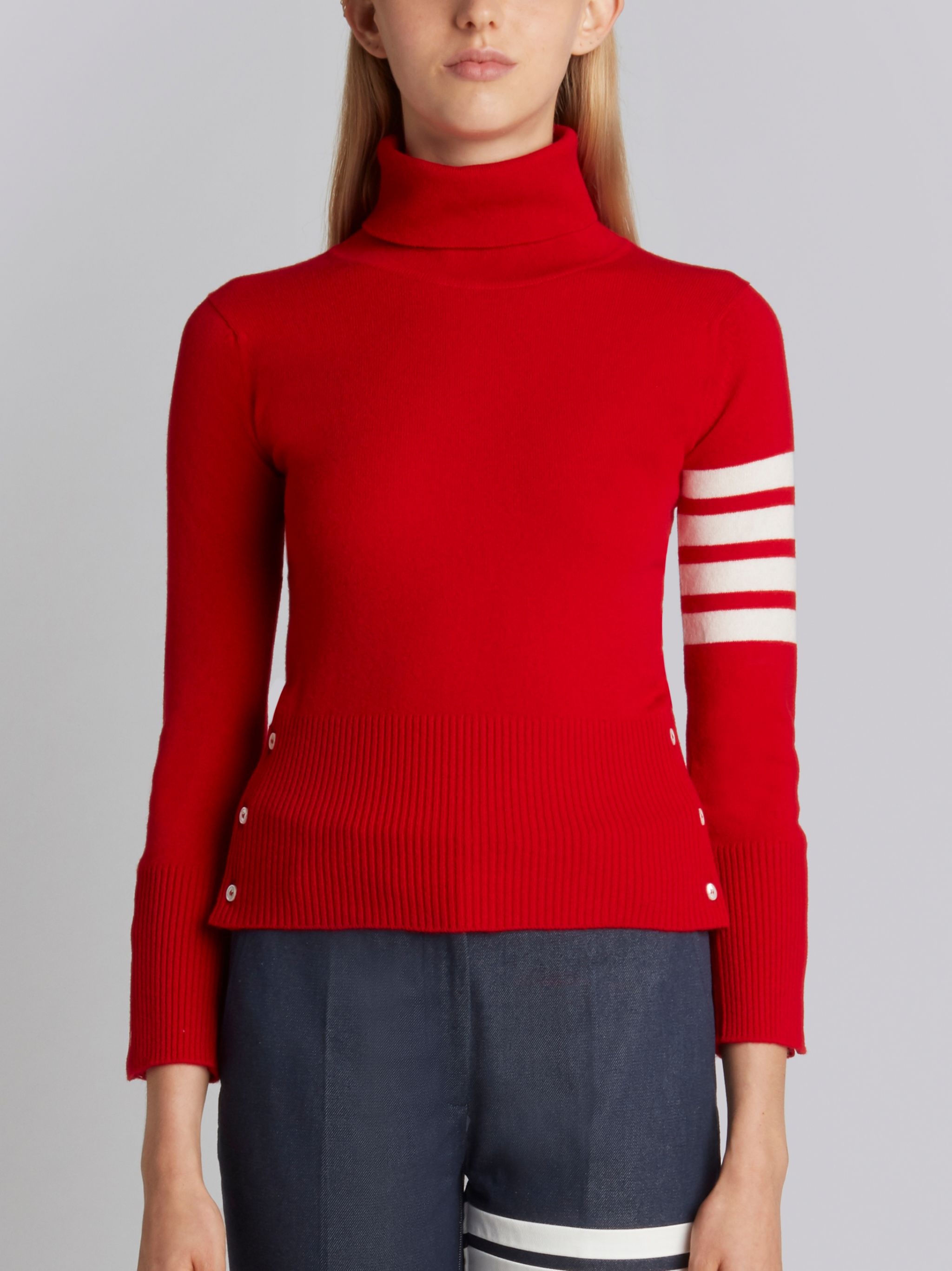 4-Bar Stripe Turtle-Neck Jumper - 1