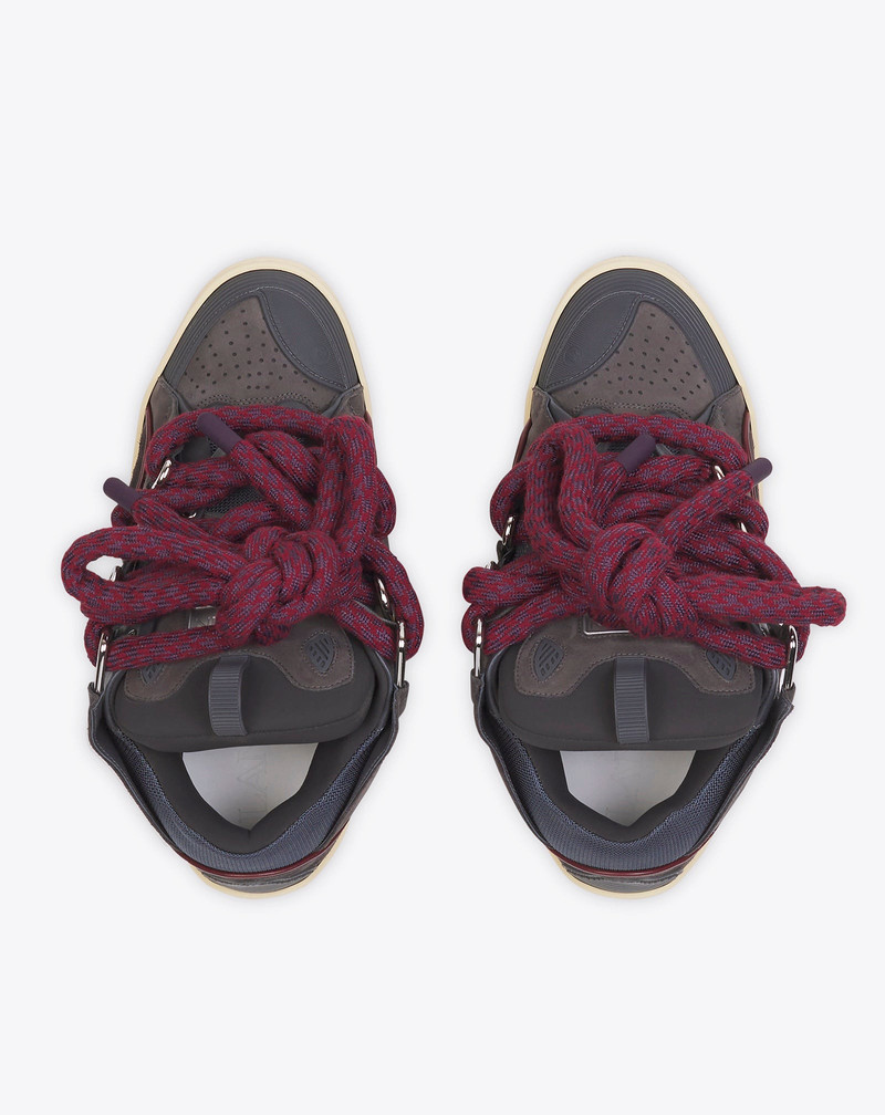 CURB SNEAKERS IN LEATHER WITH SNAKE LACES 3