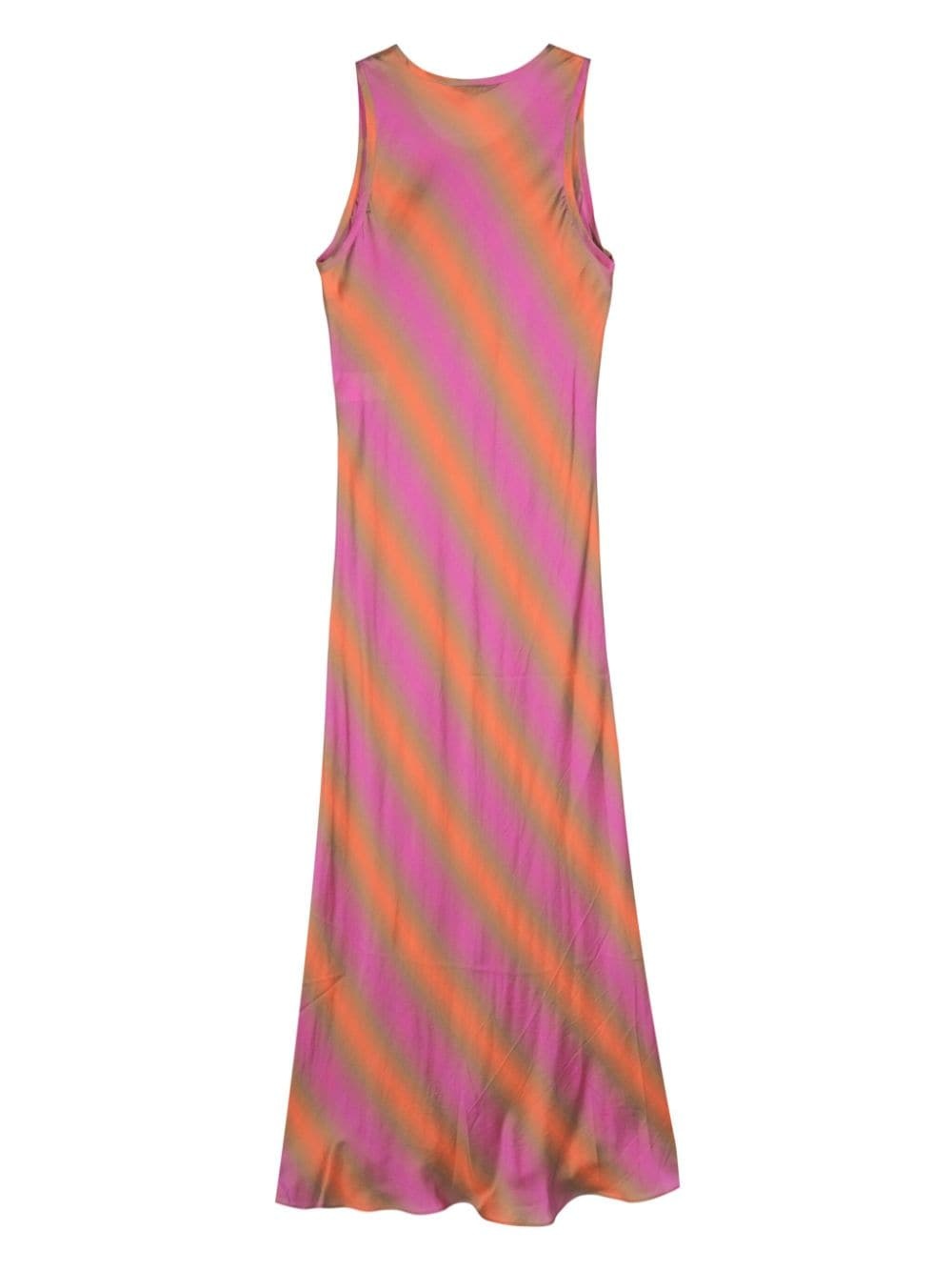 striped slip maxi dress - 2