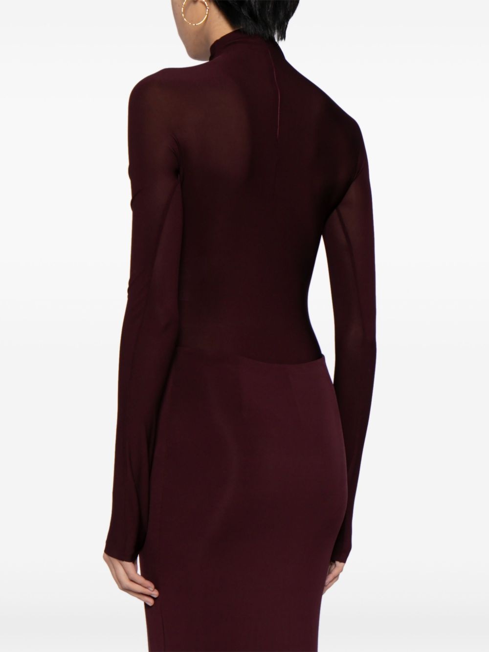 mock-neck long-sleeve bodysuit - 4