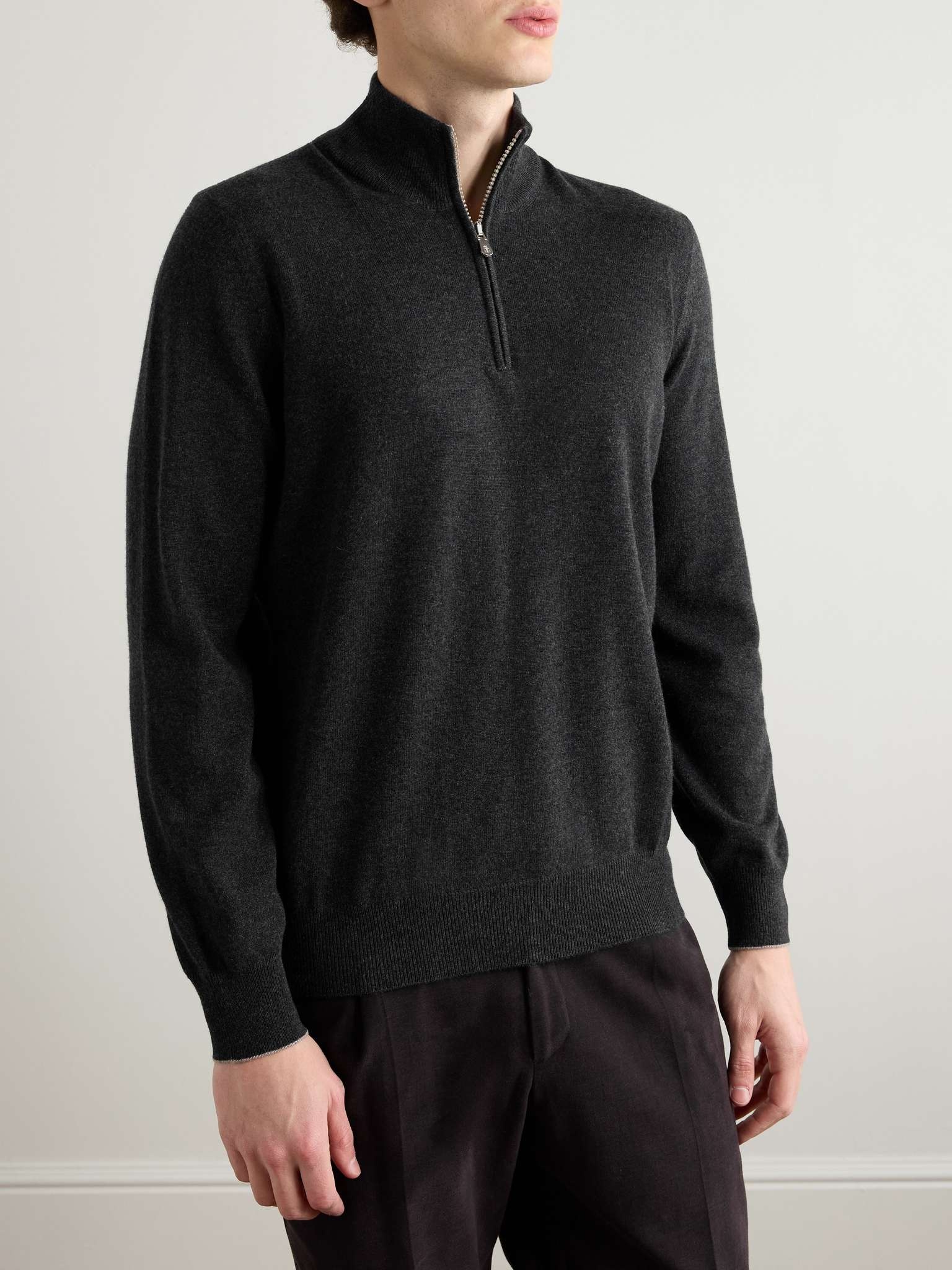 Cashmere Half-Zip Sweater - 3