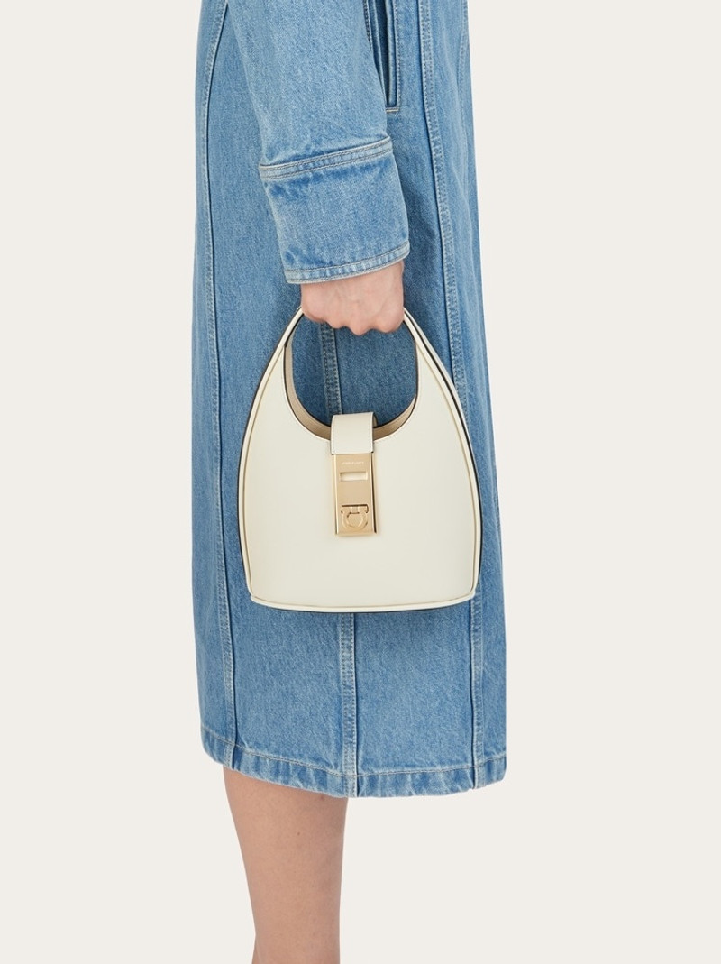 FERRAGAMO MINI HOBO BAG WITH GANCINI BUCKLE outlook