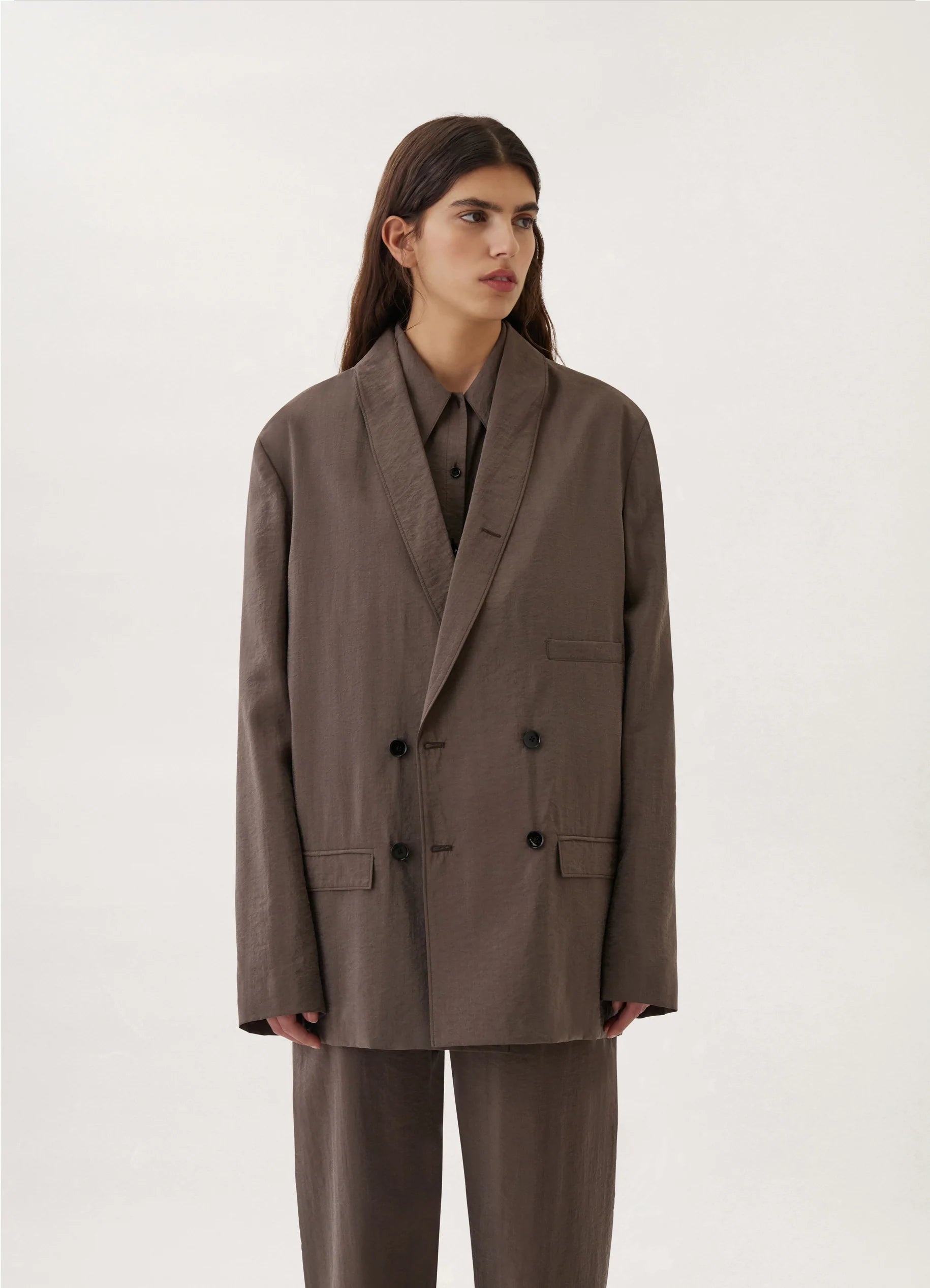L’or ロル　かじまり　Belted Double Jacket Wool Hidden Belt Coat – La Garçonne
