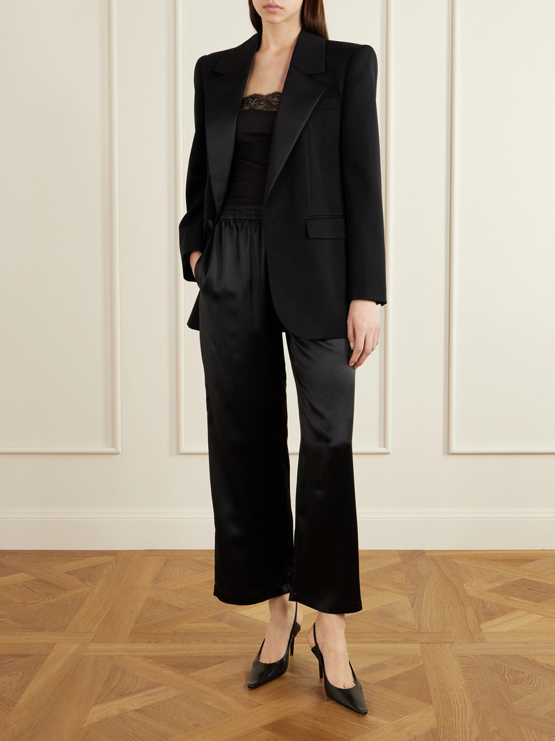 SAINT LAURENT Silk-satin Straight-leg Pants outlook