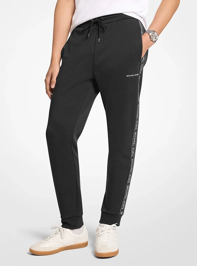 Logo Tape Cotton Blend Joggers - 1