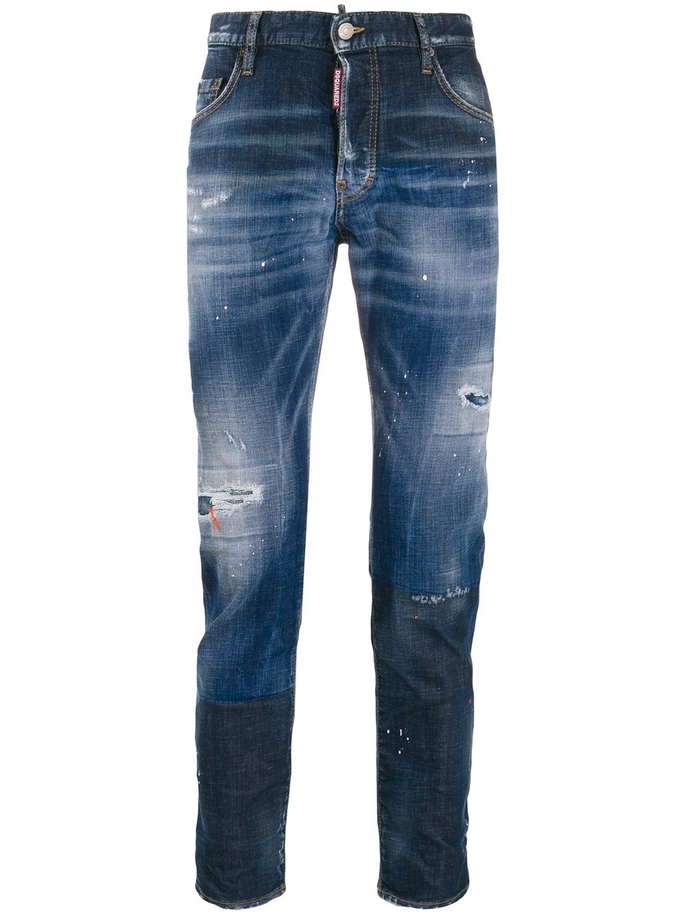 paint splatter stonewashed jeans - 1