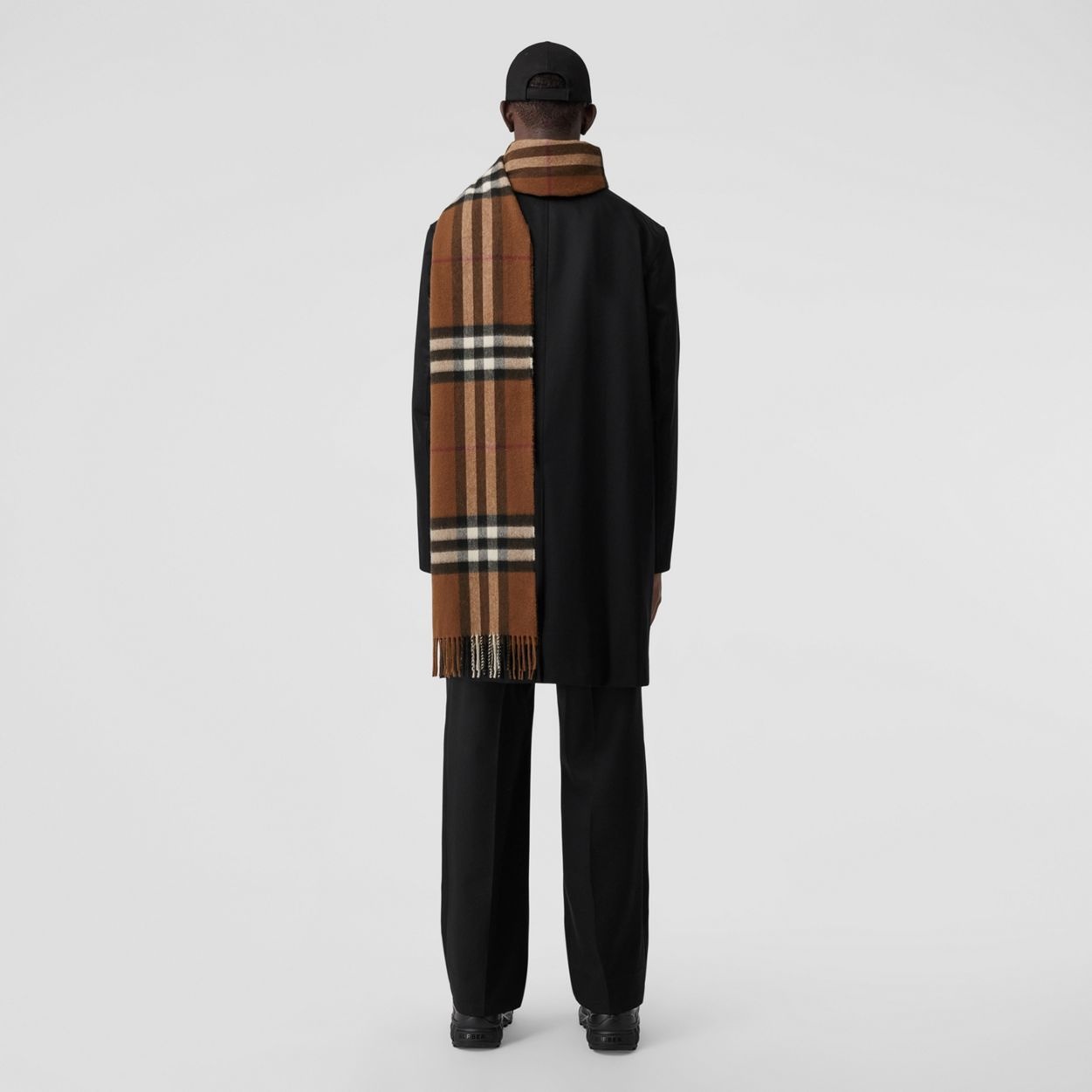 Exaggerated Check Cashmere Scarf - 4