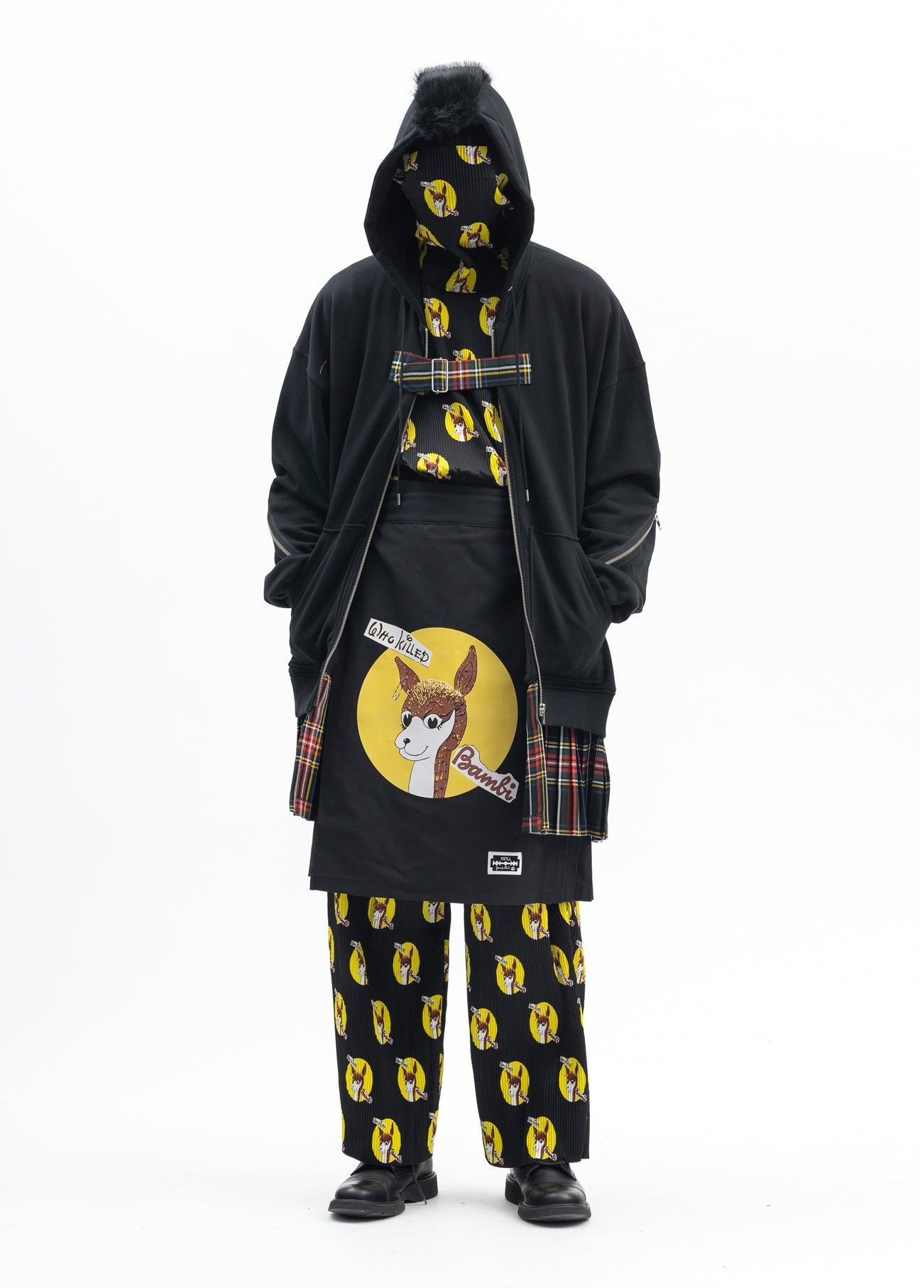 BLACK MOHAWK PUNK HOODIE - 6