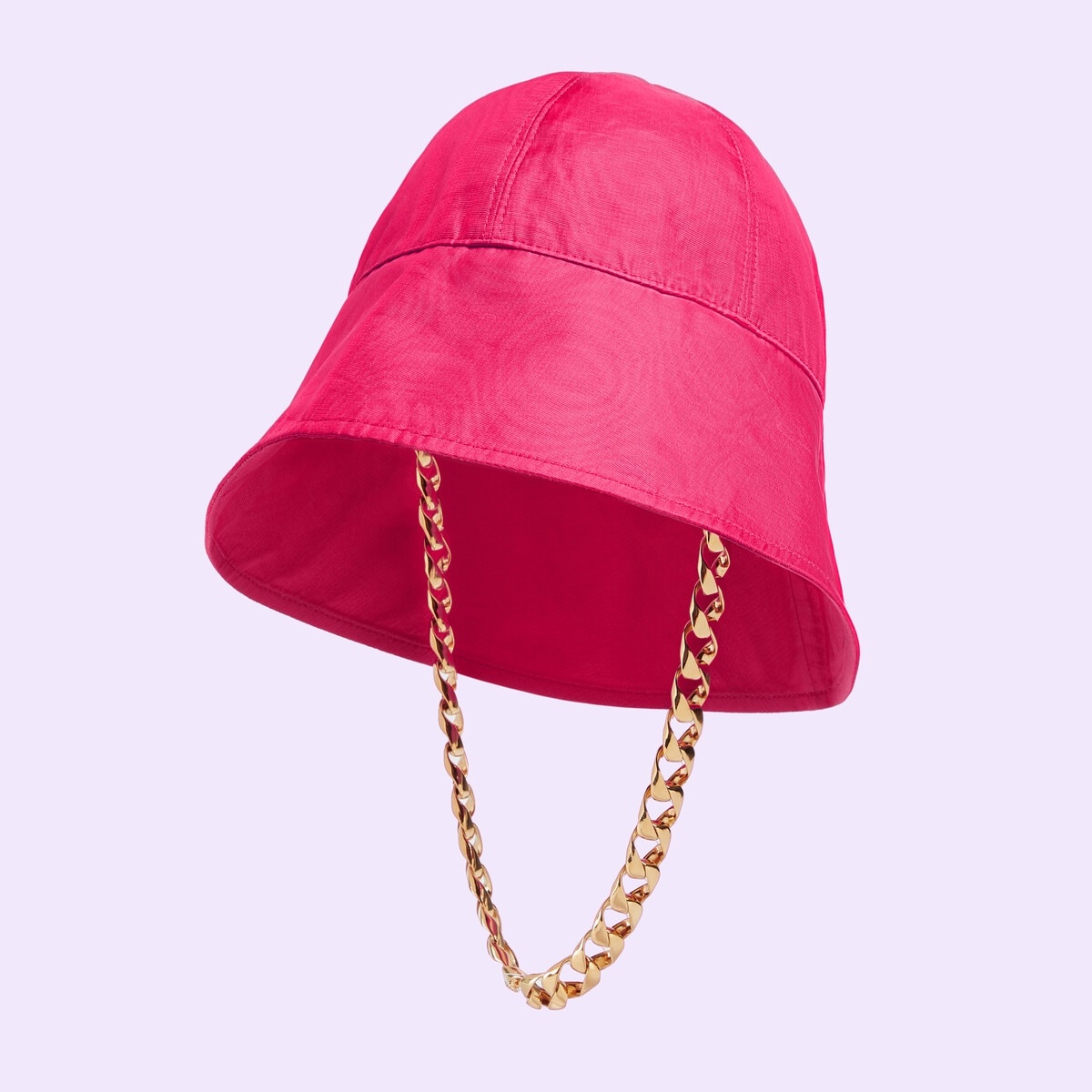 Moiré bucket hat with chain - 1