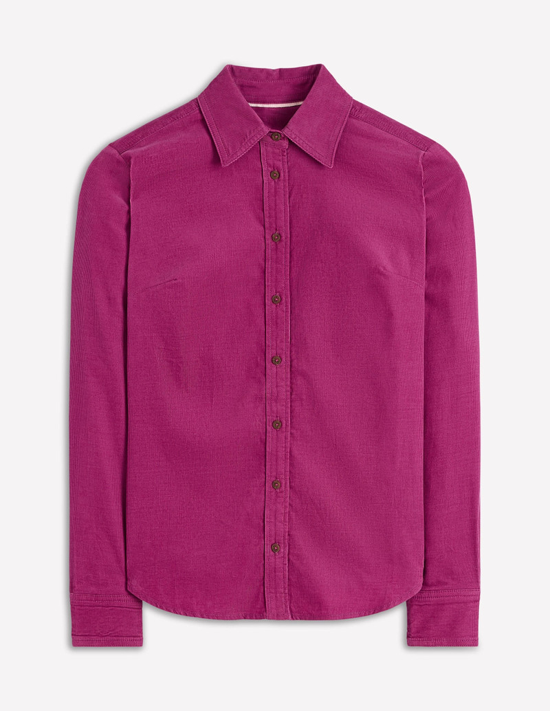 Sienna Cord Shirt-Rich Magenta 1