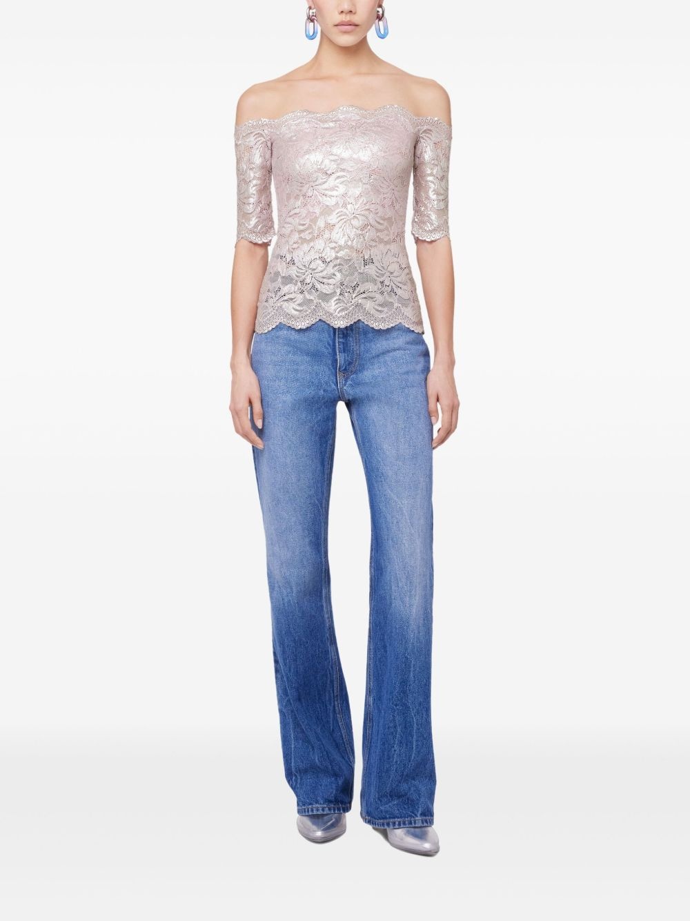 floral-lace blouse - 2