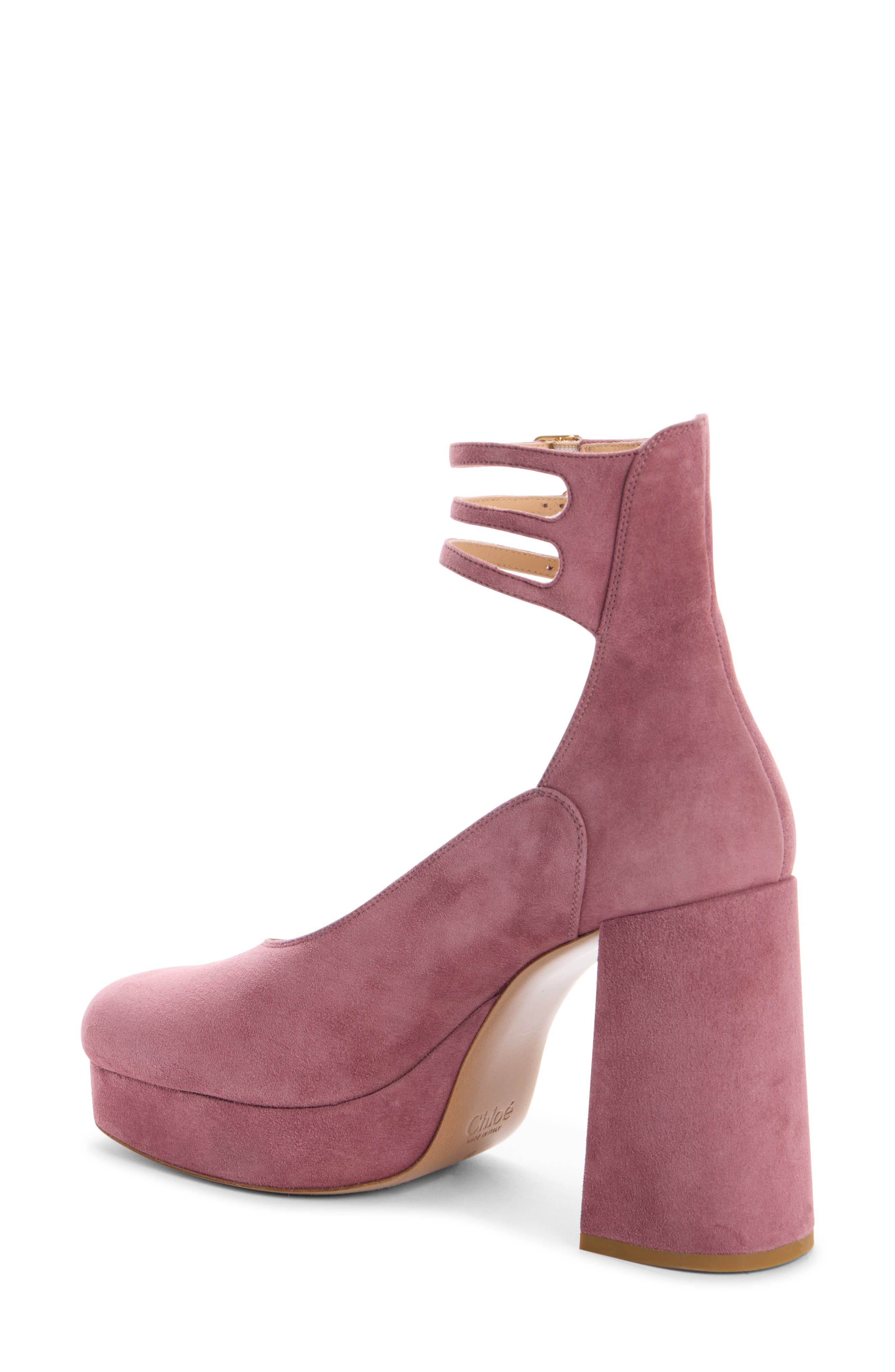 Chloé Ankle Strap Platform Pump in Faded Rose at Nordstrom - 2