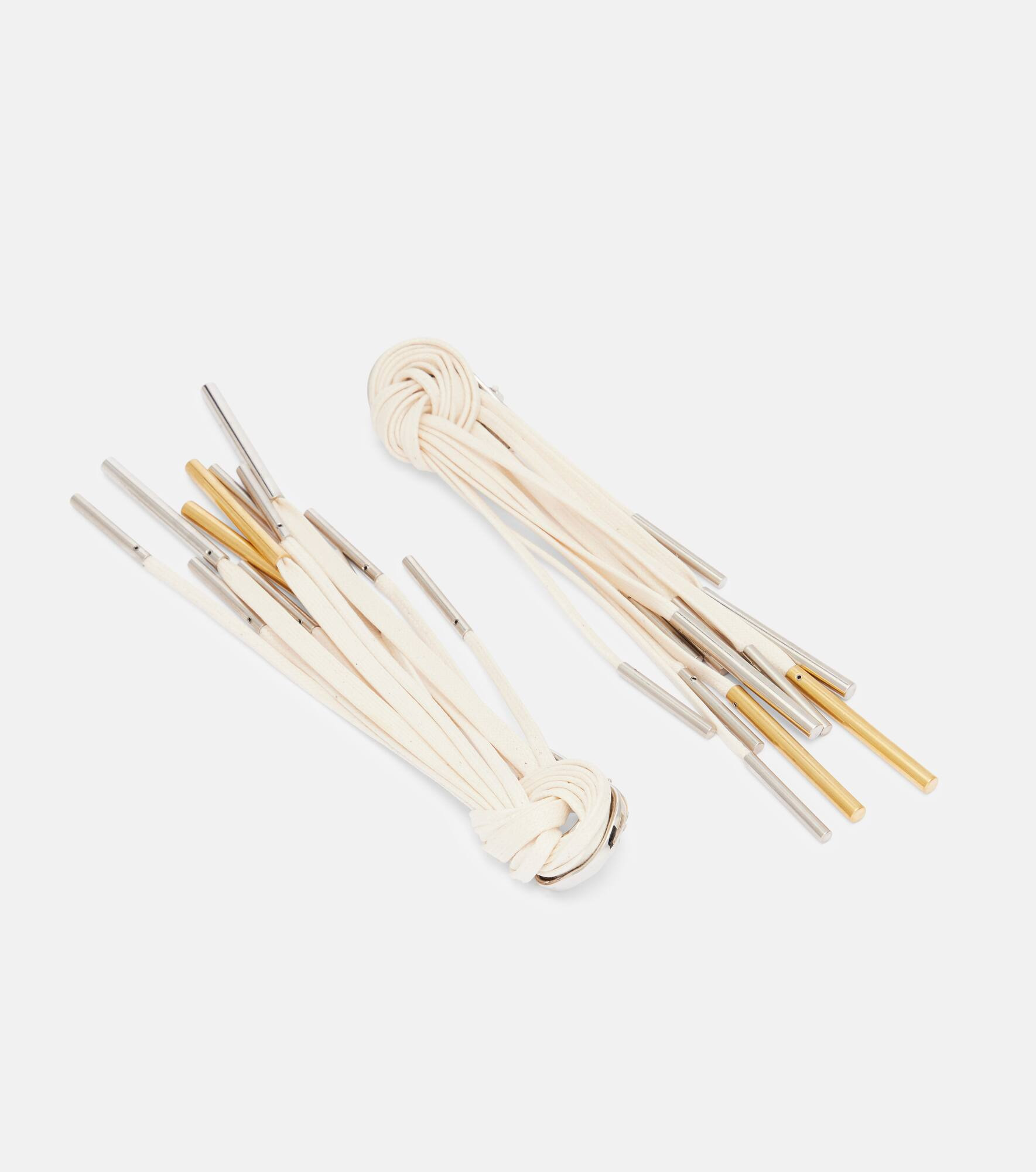 Cotton drop earrings - 4