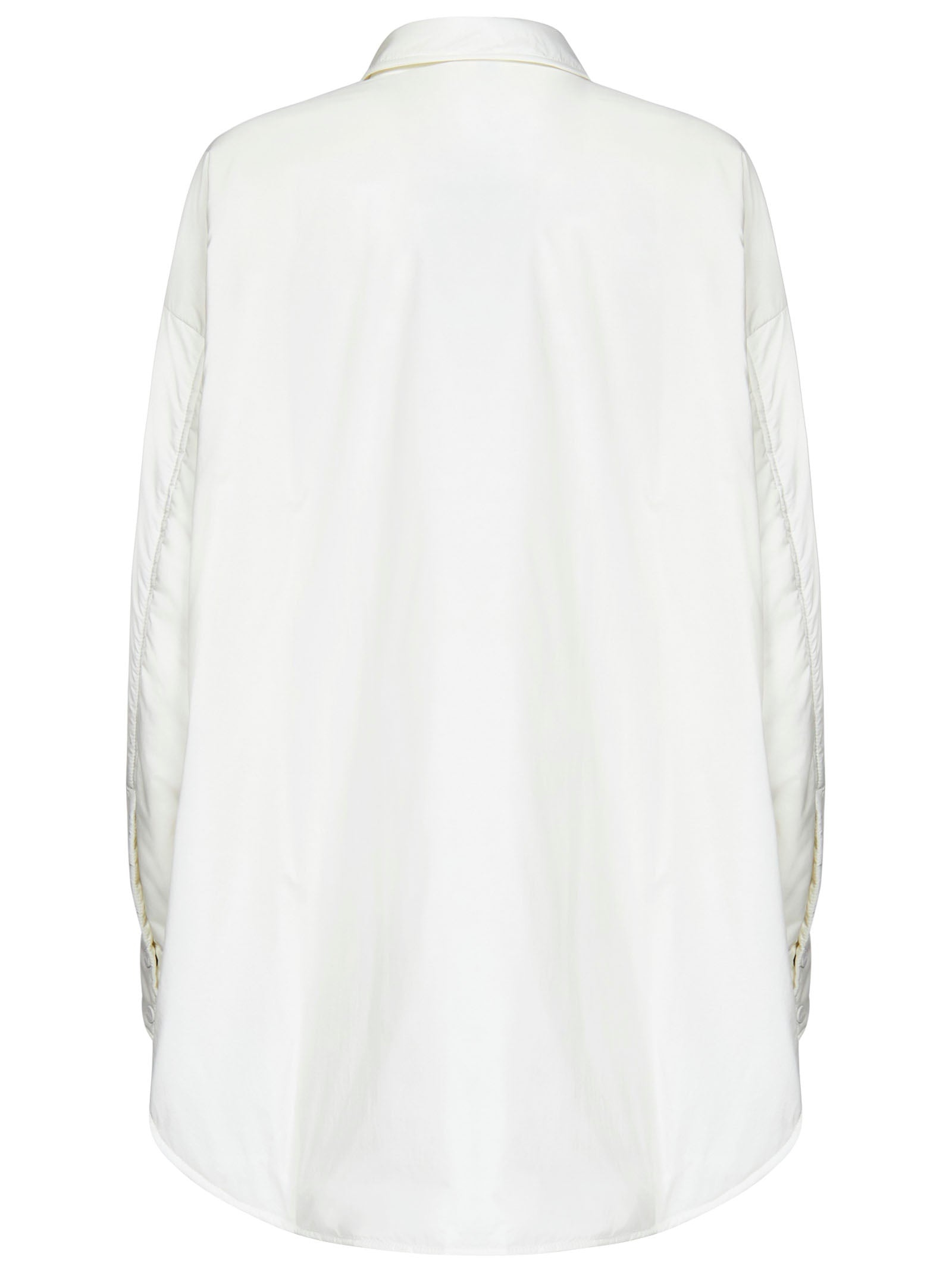 Oversized white shirt in ultralight 20 denier nylon with thin padding. - 2