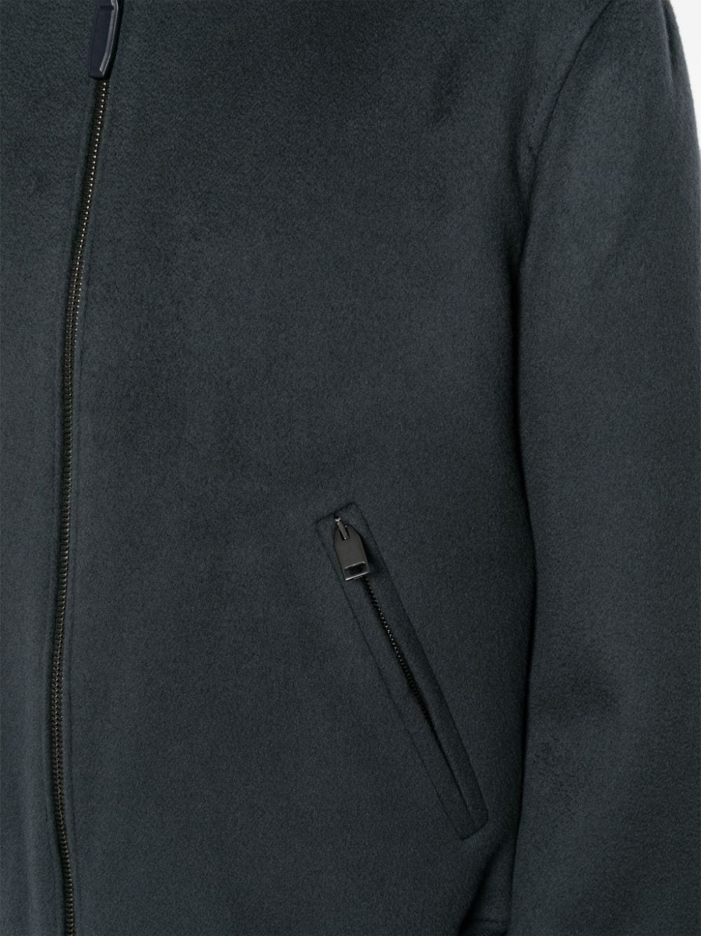 two-way suede bomber jacket - 5