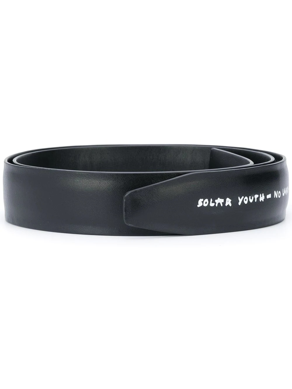 slogan print touch-strap belt - 1