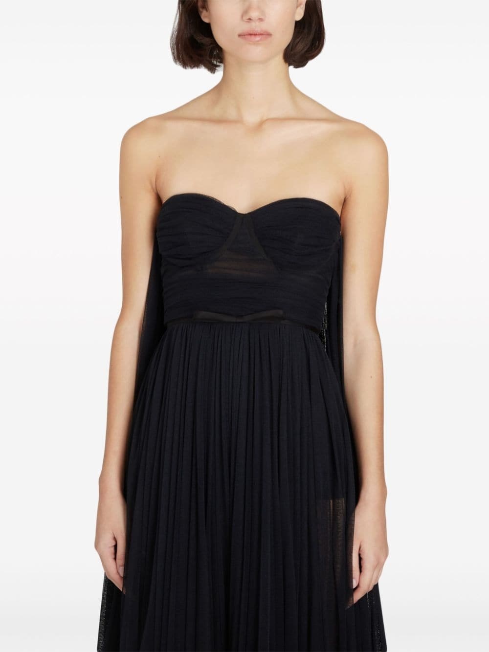 bustier cape gown - 5