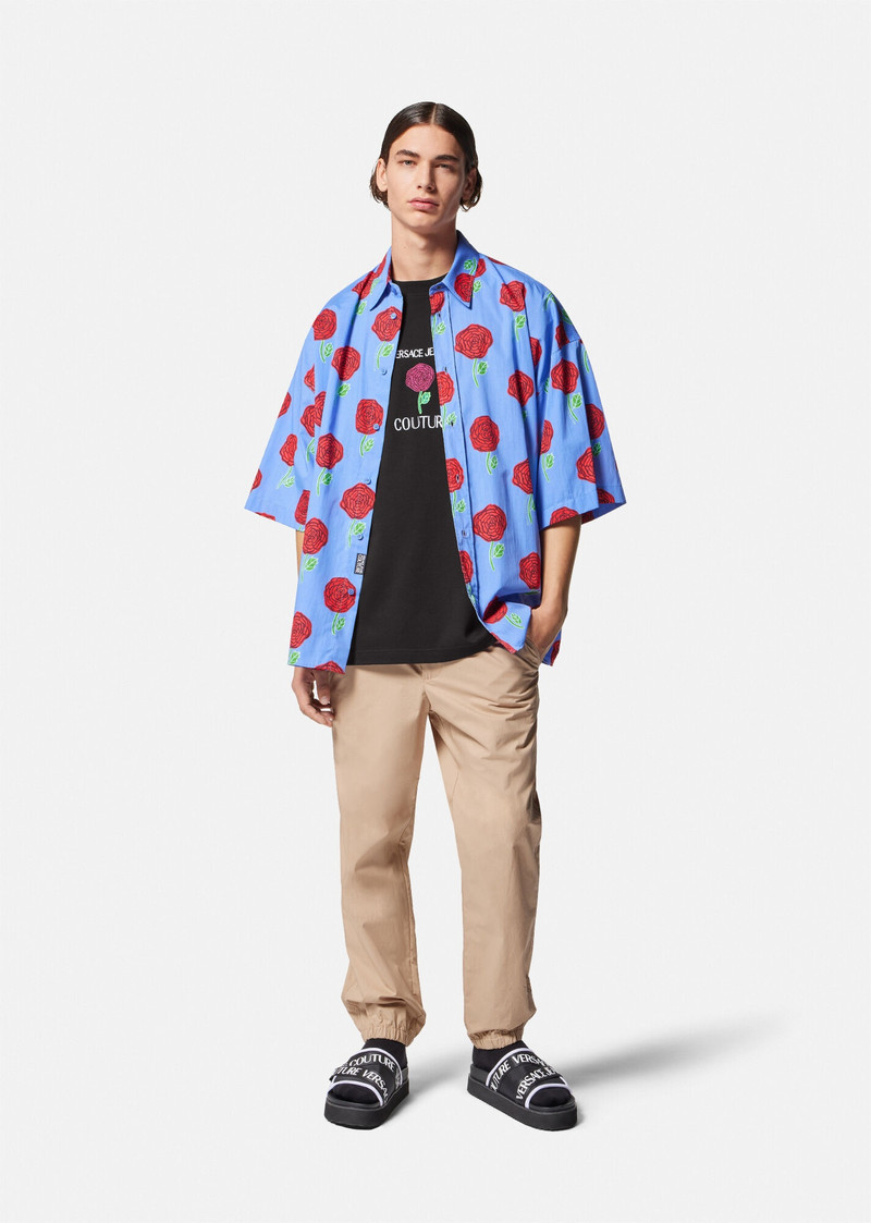 VERSACE JEANS COUTURE Roses Logo T-Shirt outlook