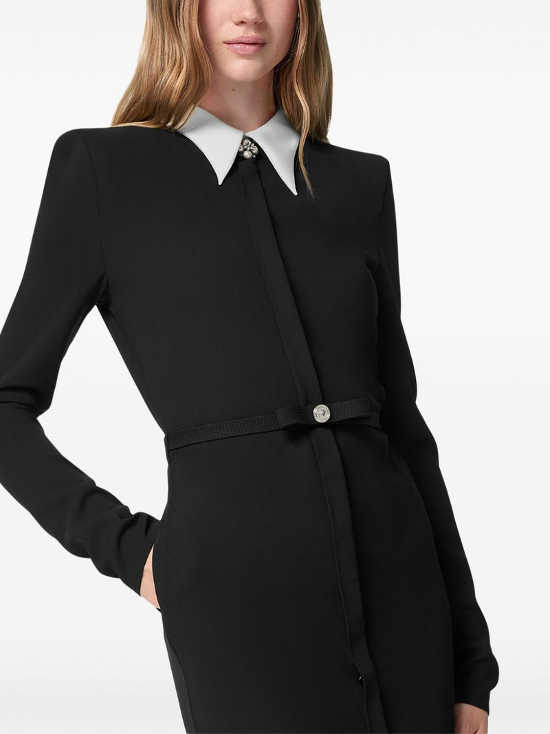 pearl-detailing midi dress 5