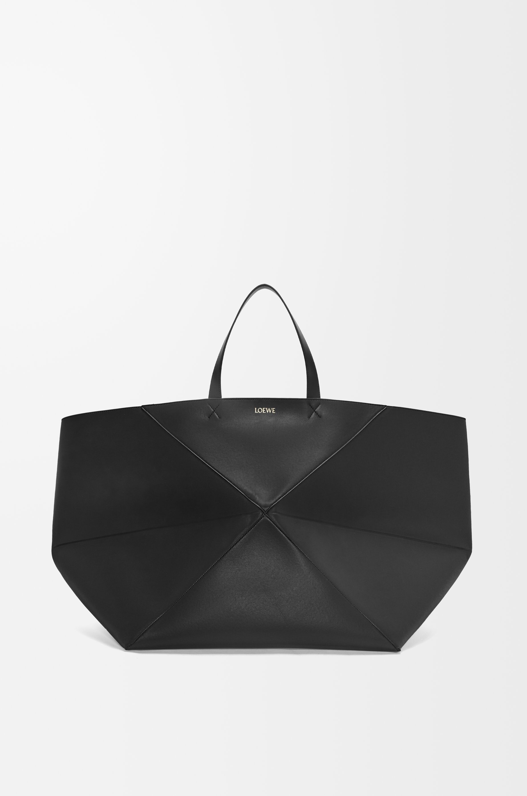 XXL Puzzle Fold Tote in shiny calfskin - 1
