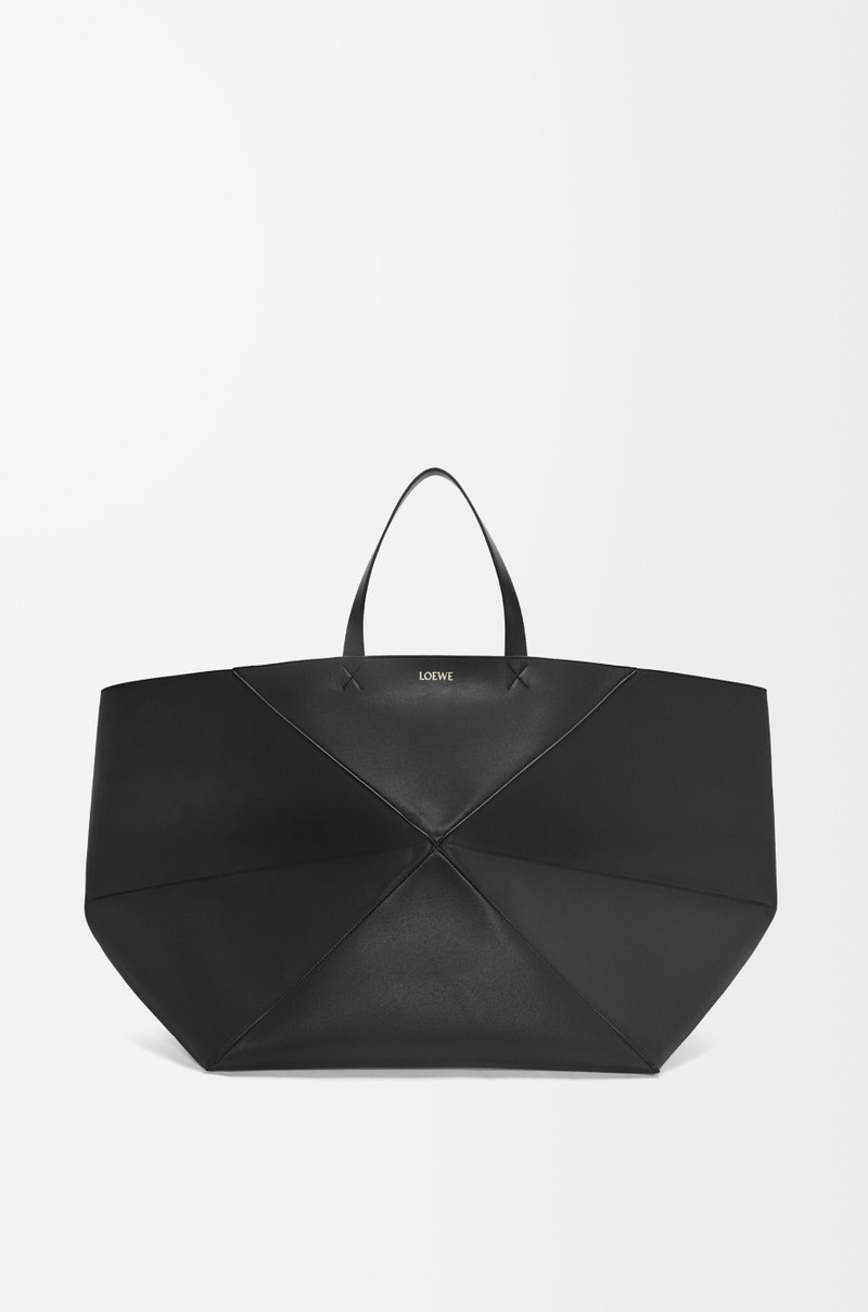 XXL Puzzle Fold Tote in shiny calfskin - 1