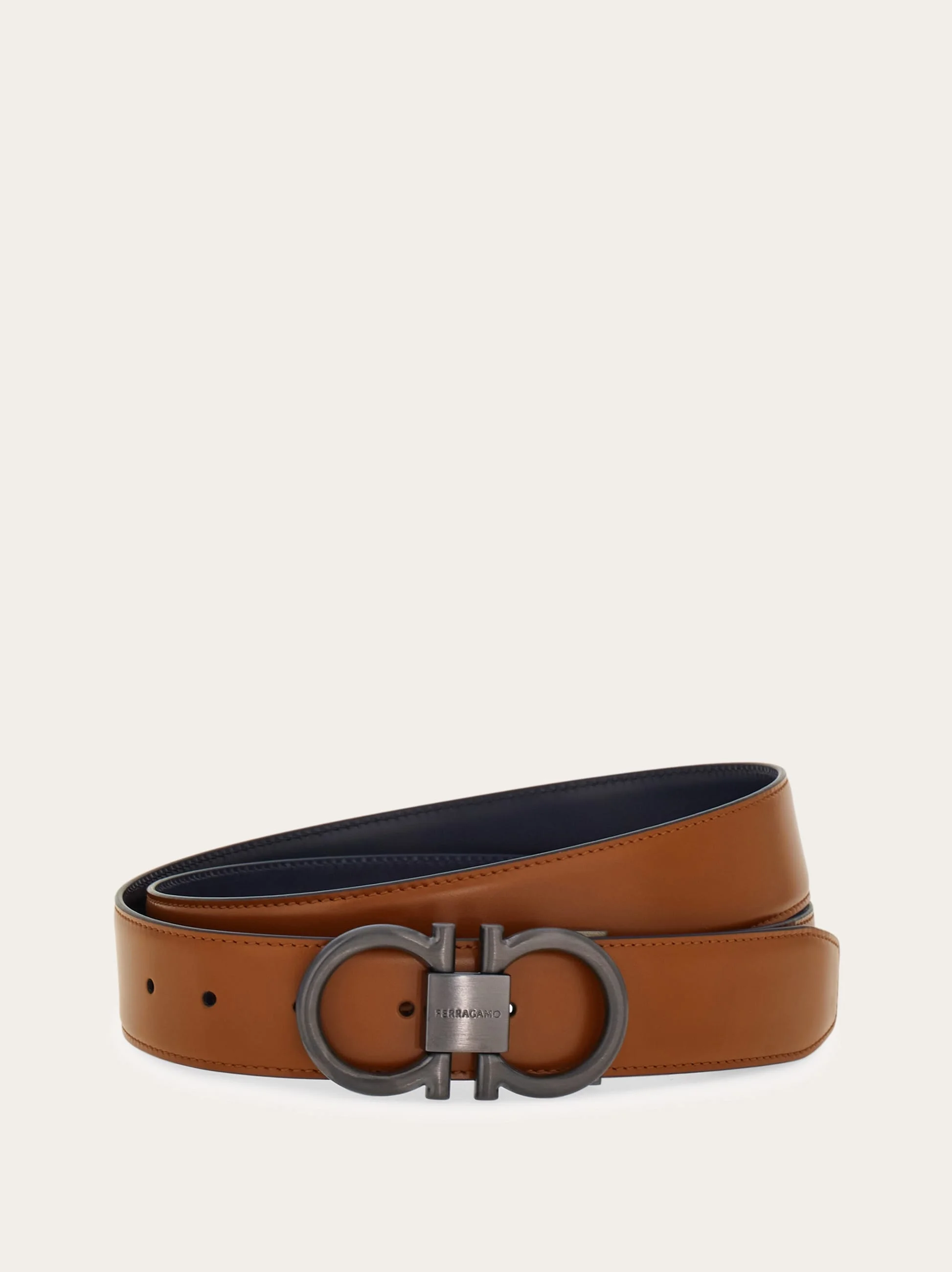 Reversible and adjustable Gancini belt - 1