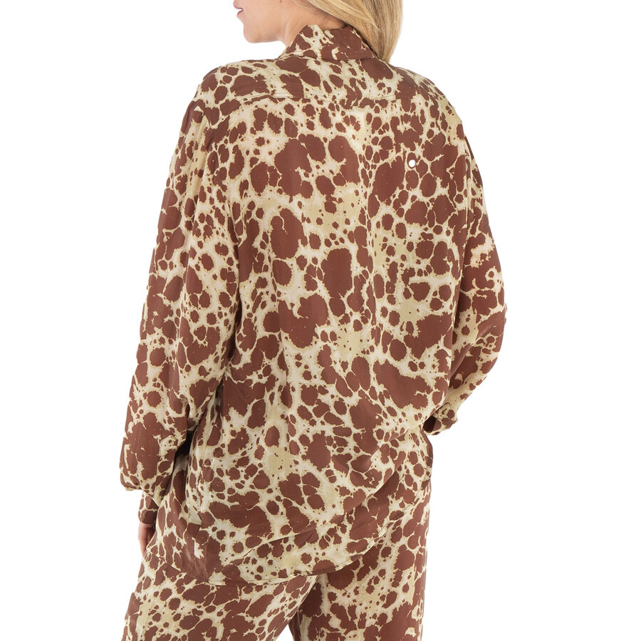 Nanushka Tie Dye Sabrin Long-Sleeve Cupro Shirt - 5