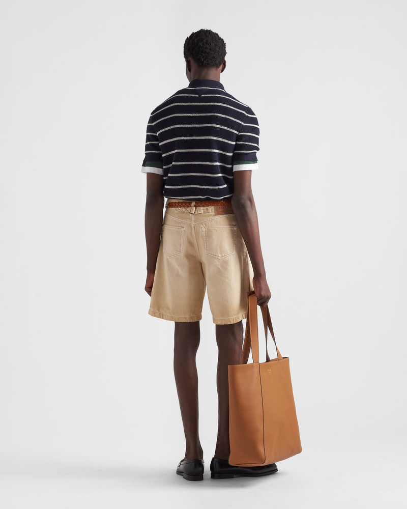 Worn bull-denim Bermudas 5