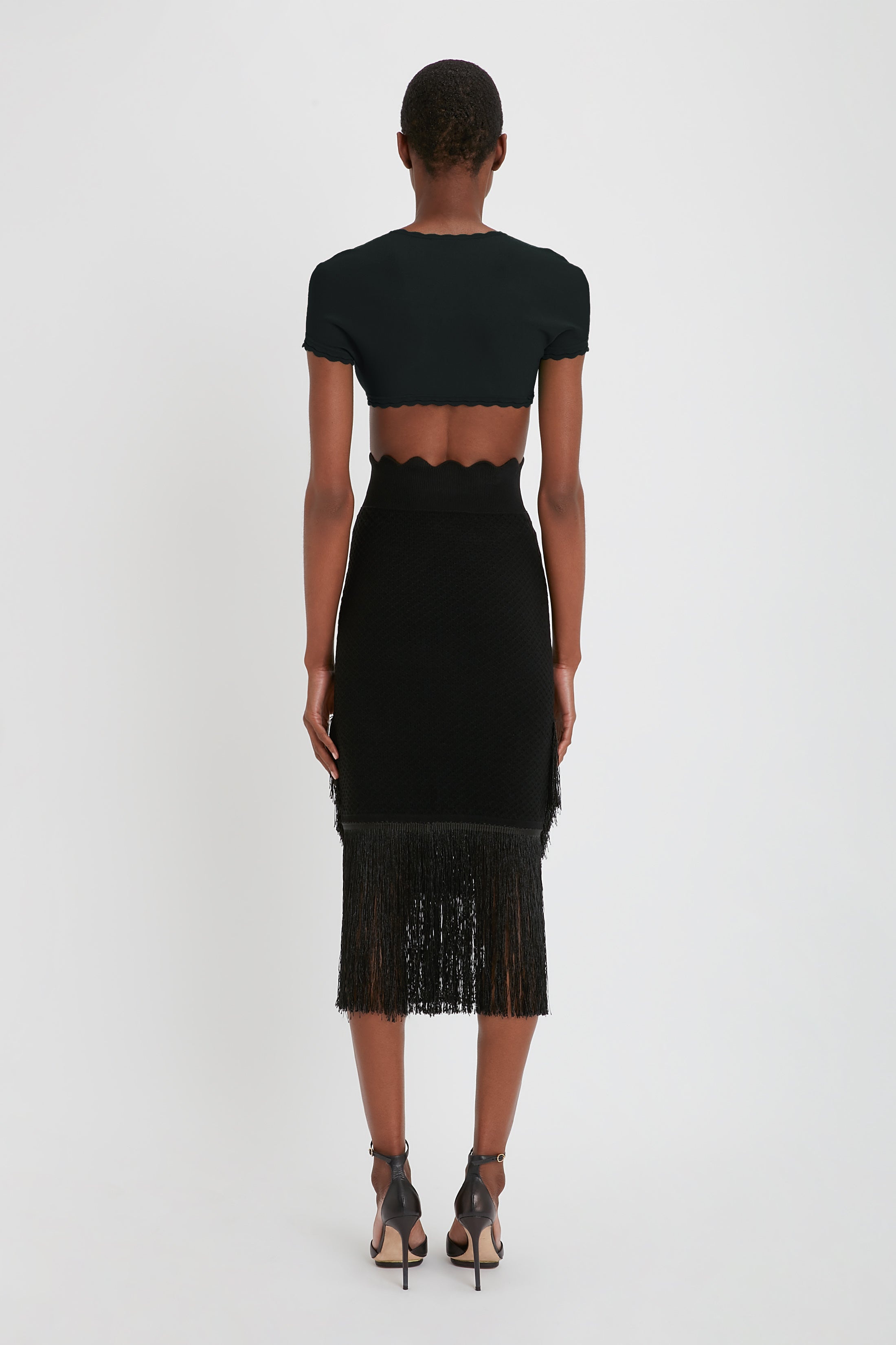 Crochet Patchwork Skirt In Black - 6